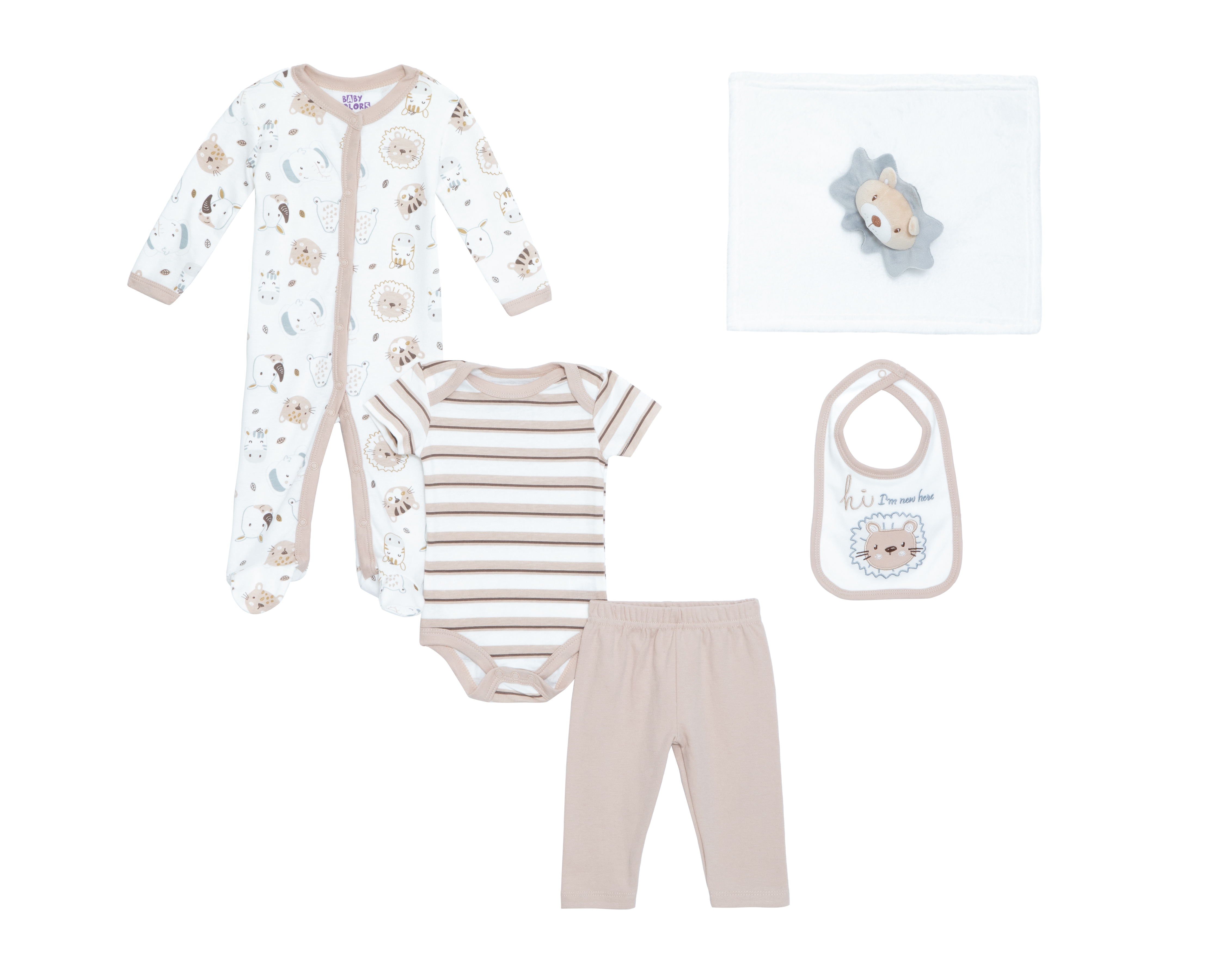 Conjunto de Algodón para Bebé Niño Baby Colors 5 Piezas