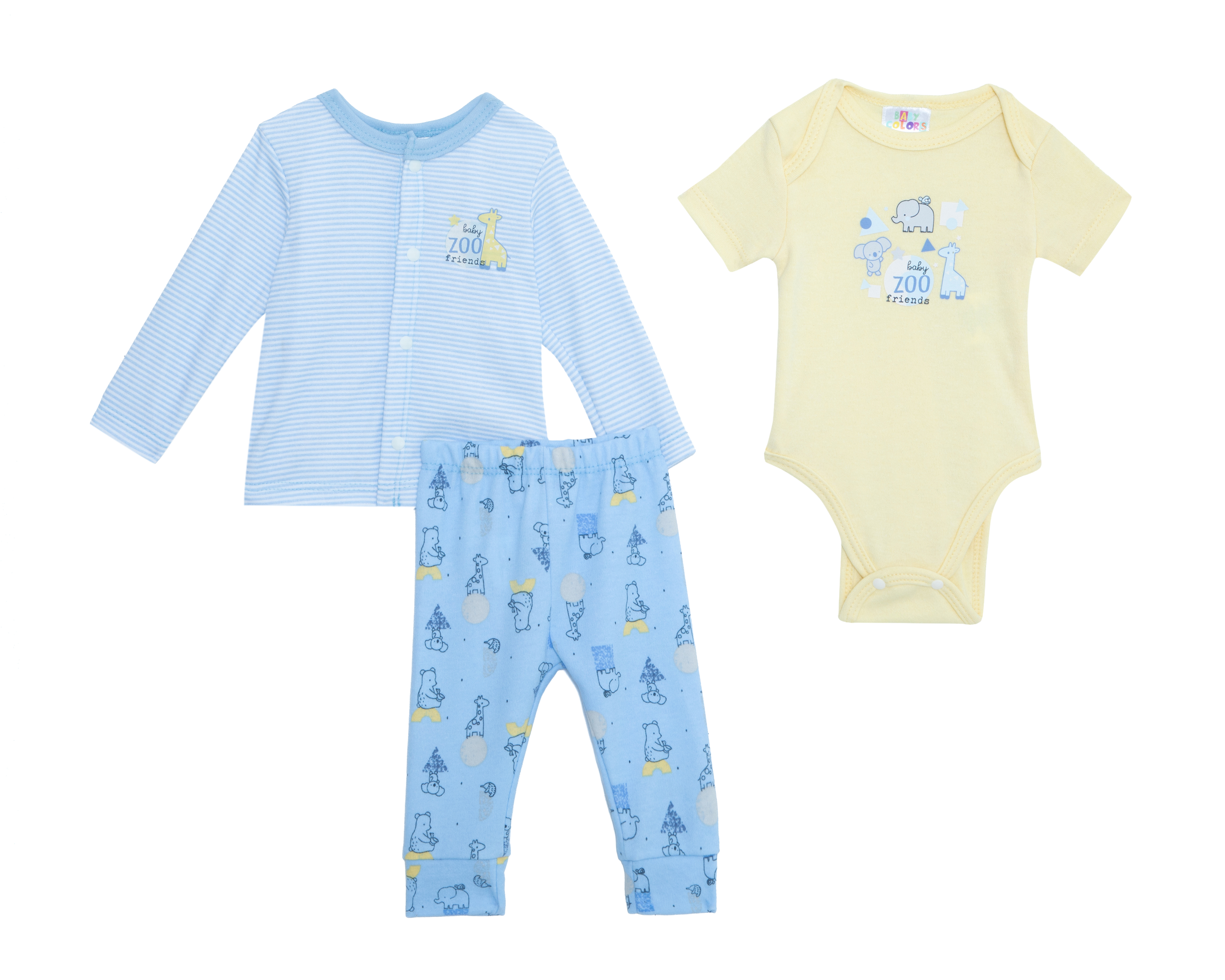 Conjunto para Bebé Niño Baby Colors 3 Piezas