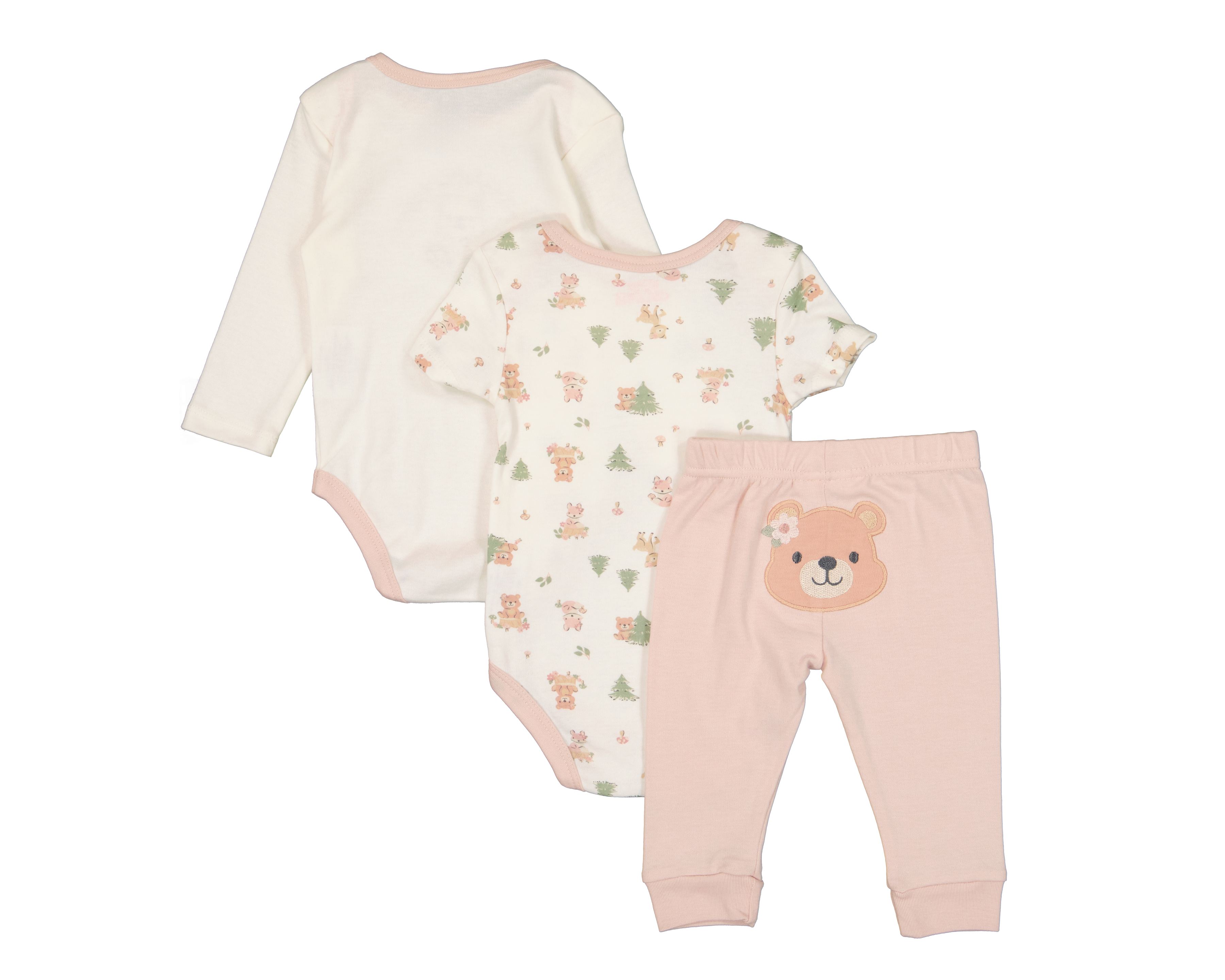 Foto 3 pulgar | Foto 2 | Conjunto de Algodón para Bebé Niña Baby Colors 3 Piezas