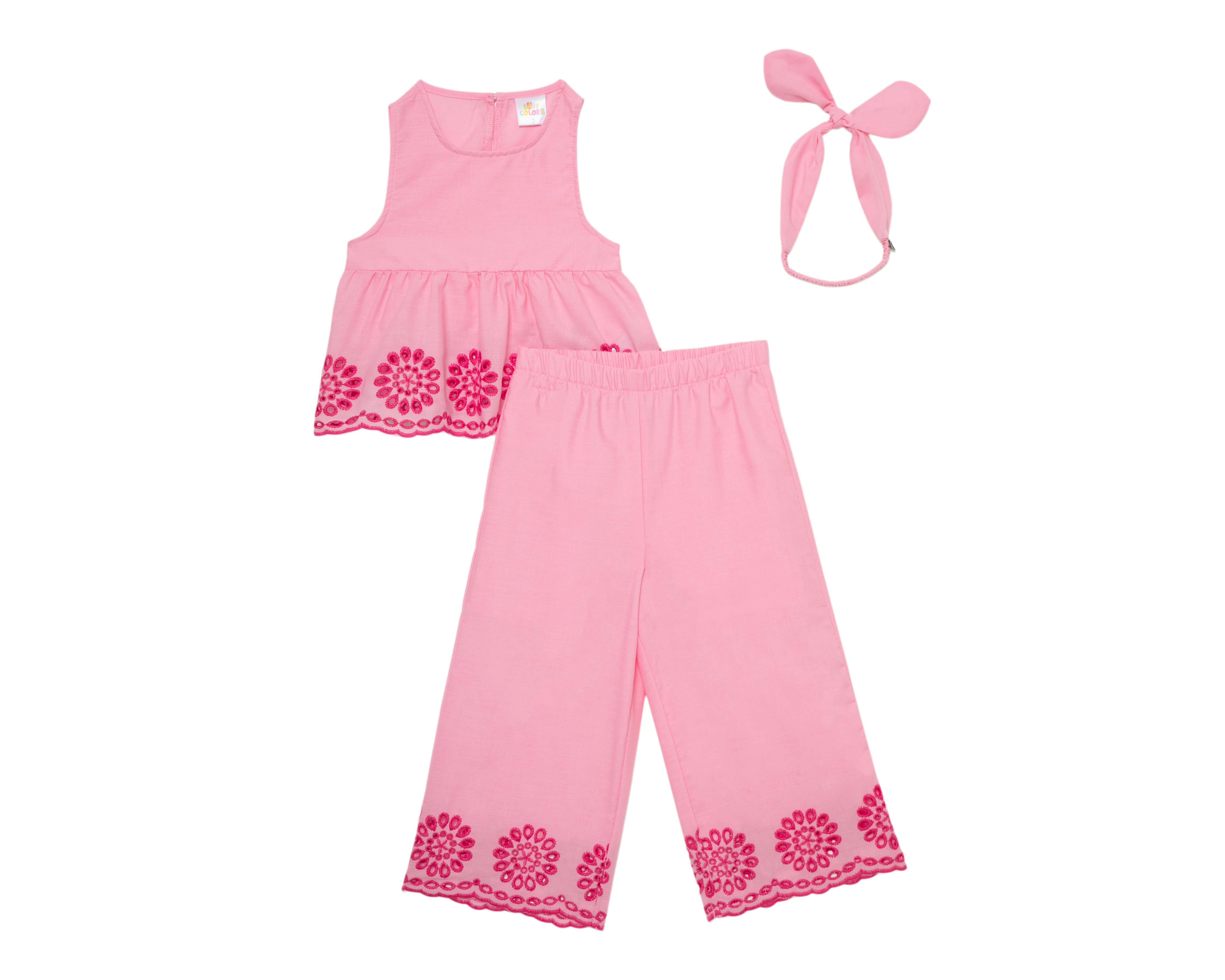 Foto 1 | Foto 1 | Conjunto de Algodón para Bebé Niña Baby Colors 3 Piezas