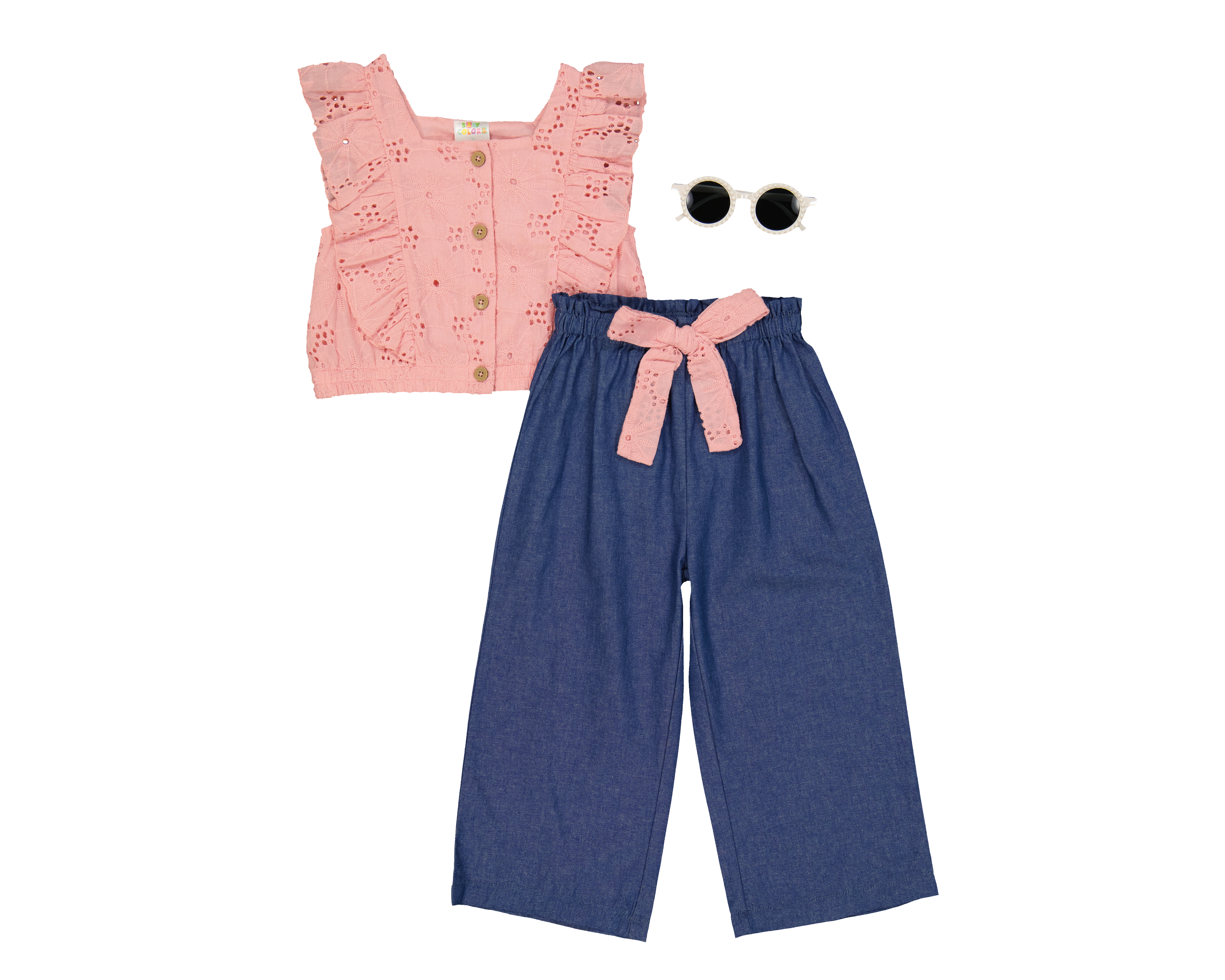 Foto 1 | Foto 1 | Conjunto de Algodón para Bebé Niña Baby Colors 3 Piezas