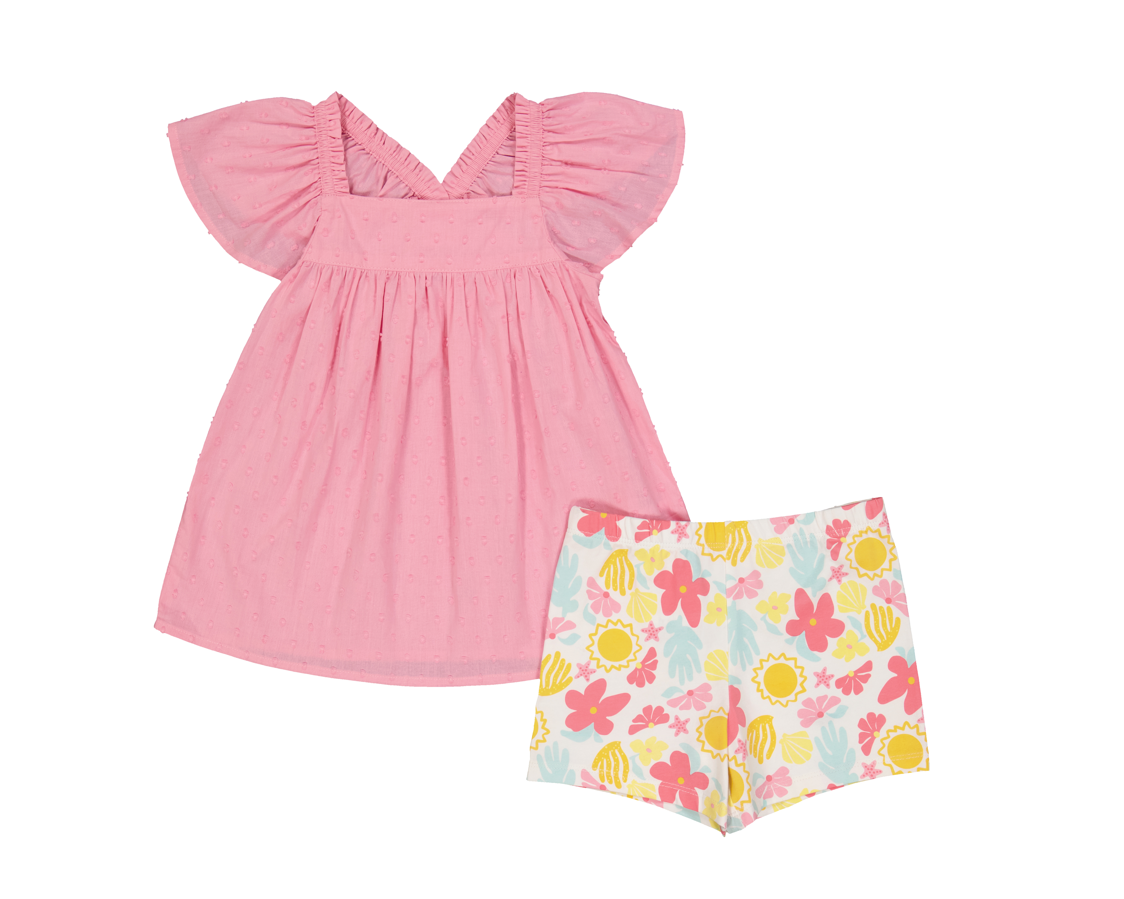 Foto 1 | Foto 1 | Short y Blusa de Algodón para Bebé Niña Baby Colors