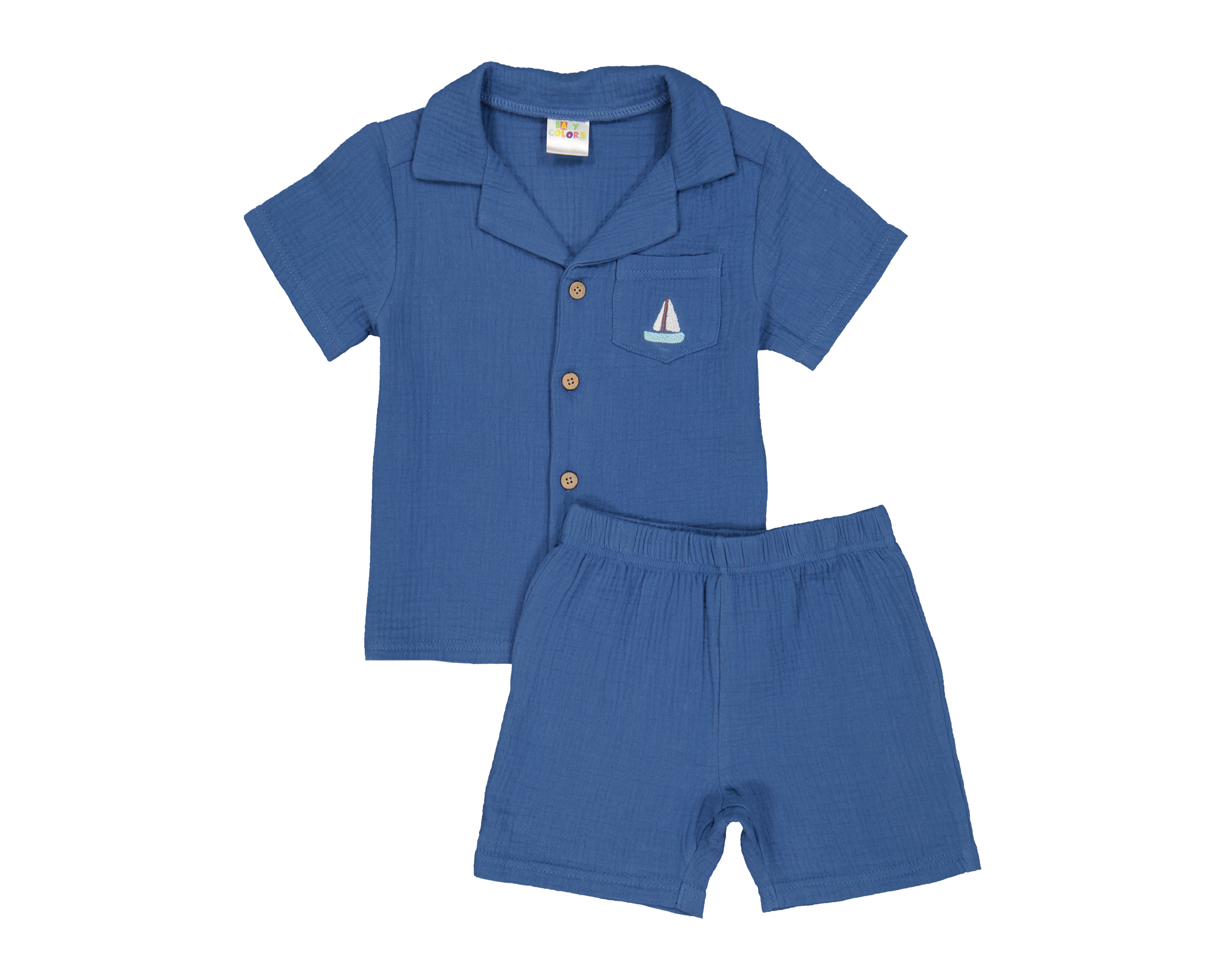 Short y Camisa de Algodón para Bebé Niño Baby Colors