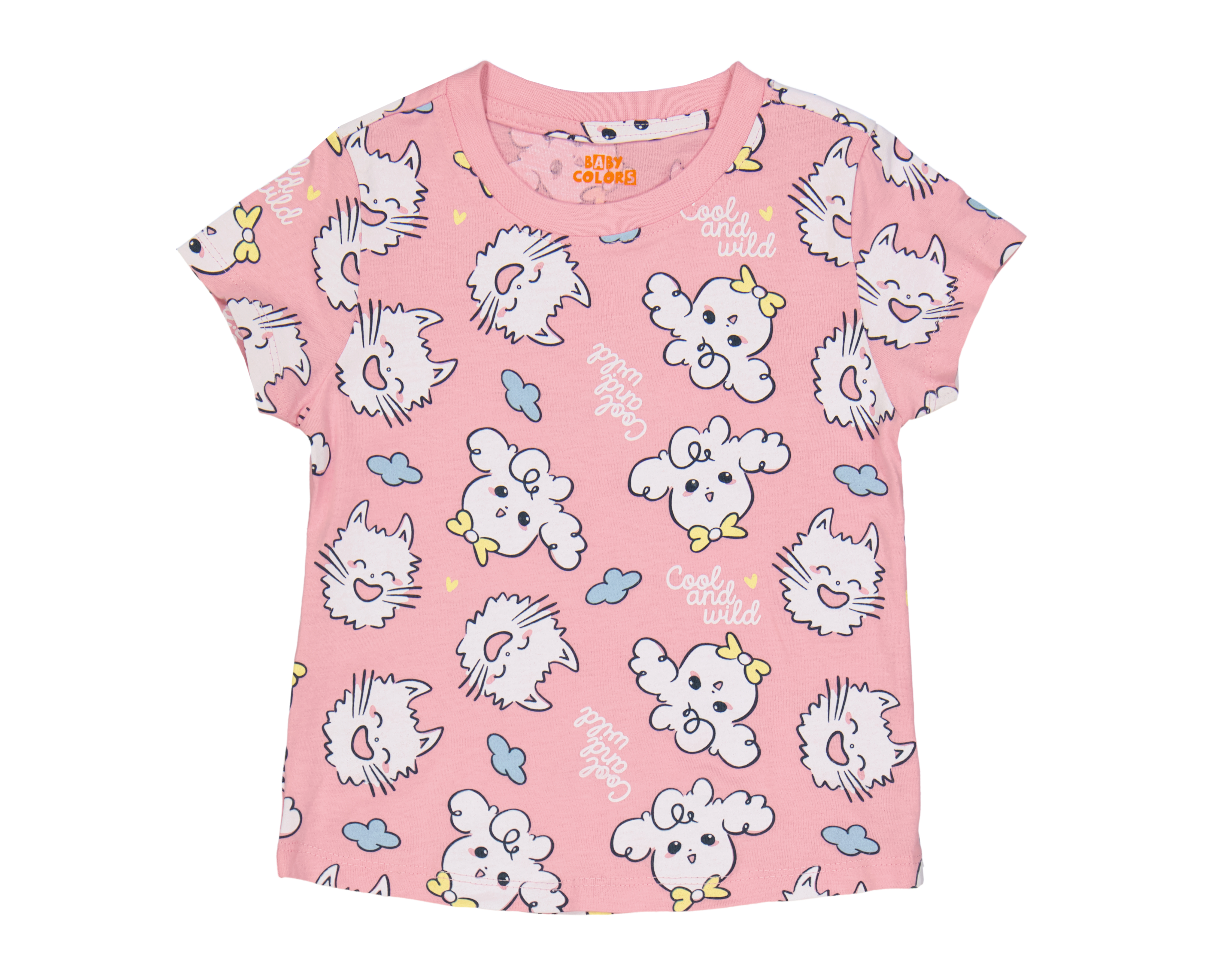 Foto 3 | Foto 3 | Playera para Bebé Niña Baby Colors de Algodón Manga Corta 2 Piezas