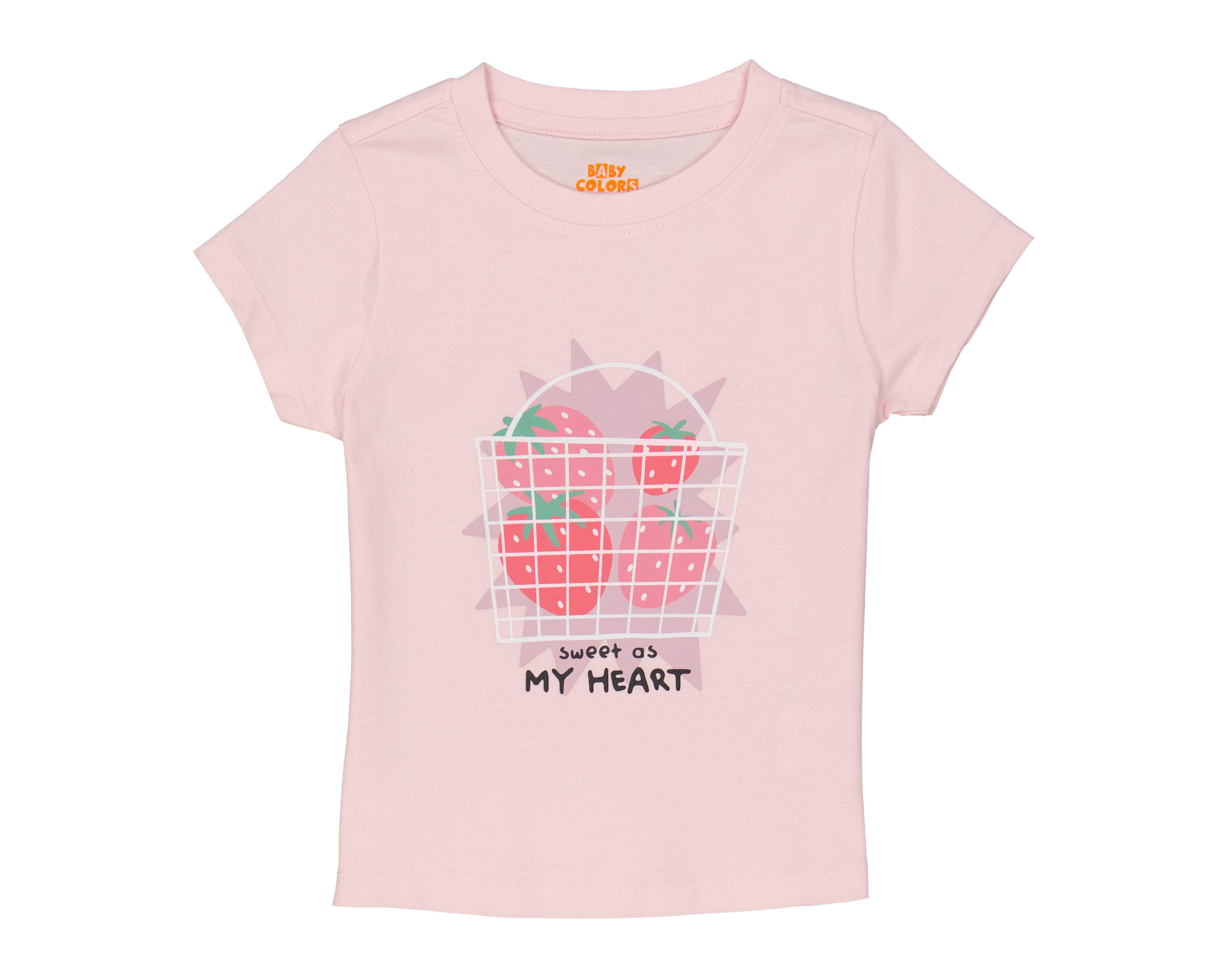 Playera para Bebé Niña Baby Colors de Algodón Rosa