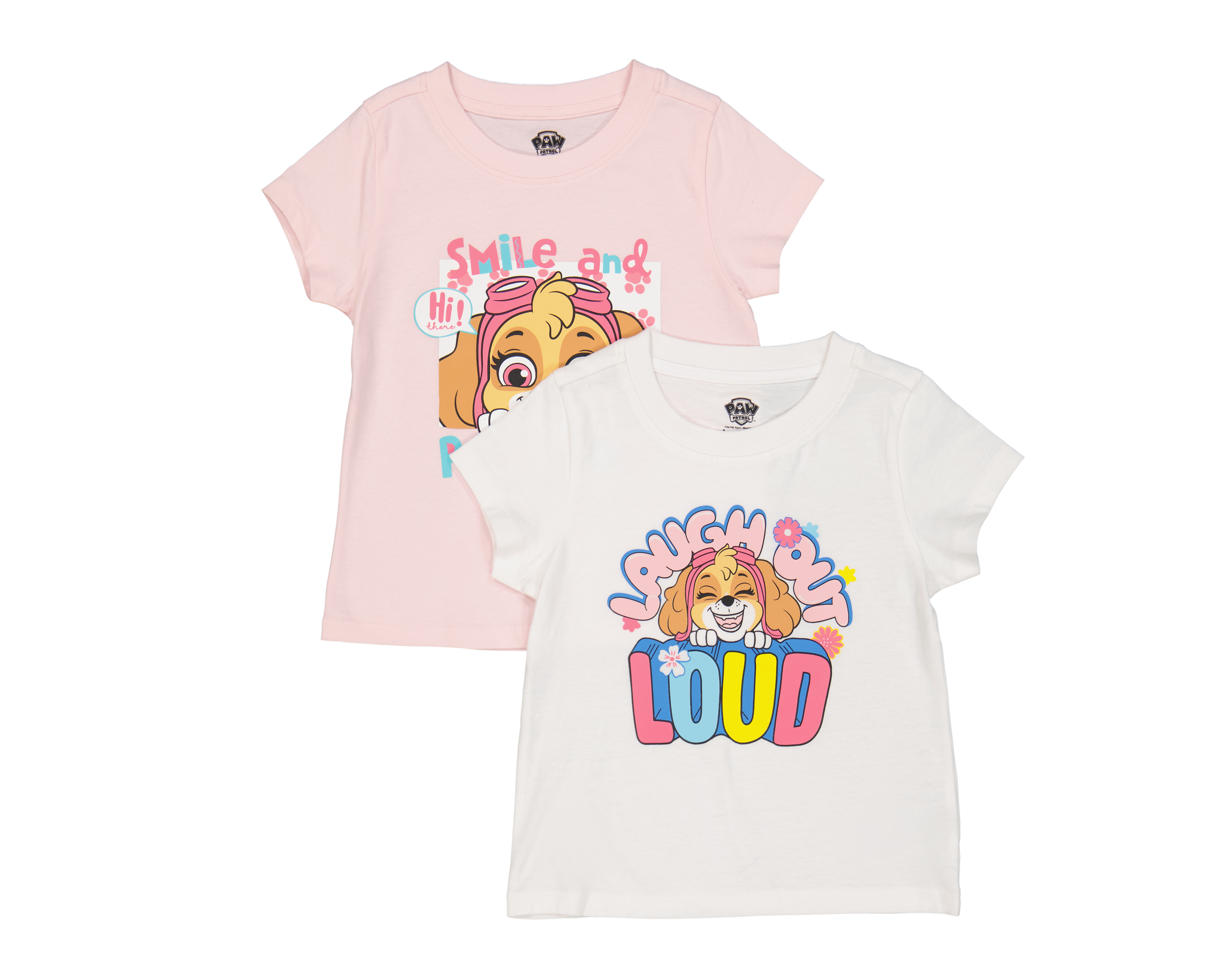 Foto 2 pulgar | Foto 1 | Playera para Bebé Niña Paw Patrol de Algodón Manga Corta 2 Piezas