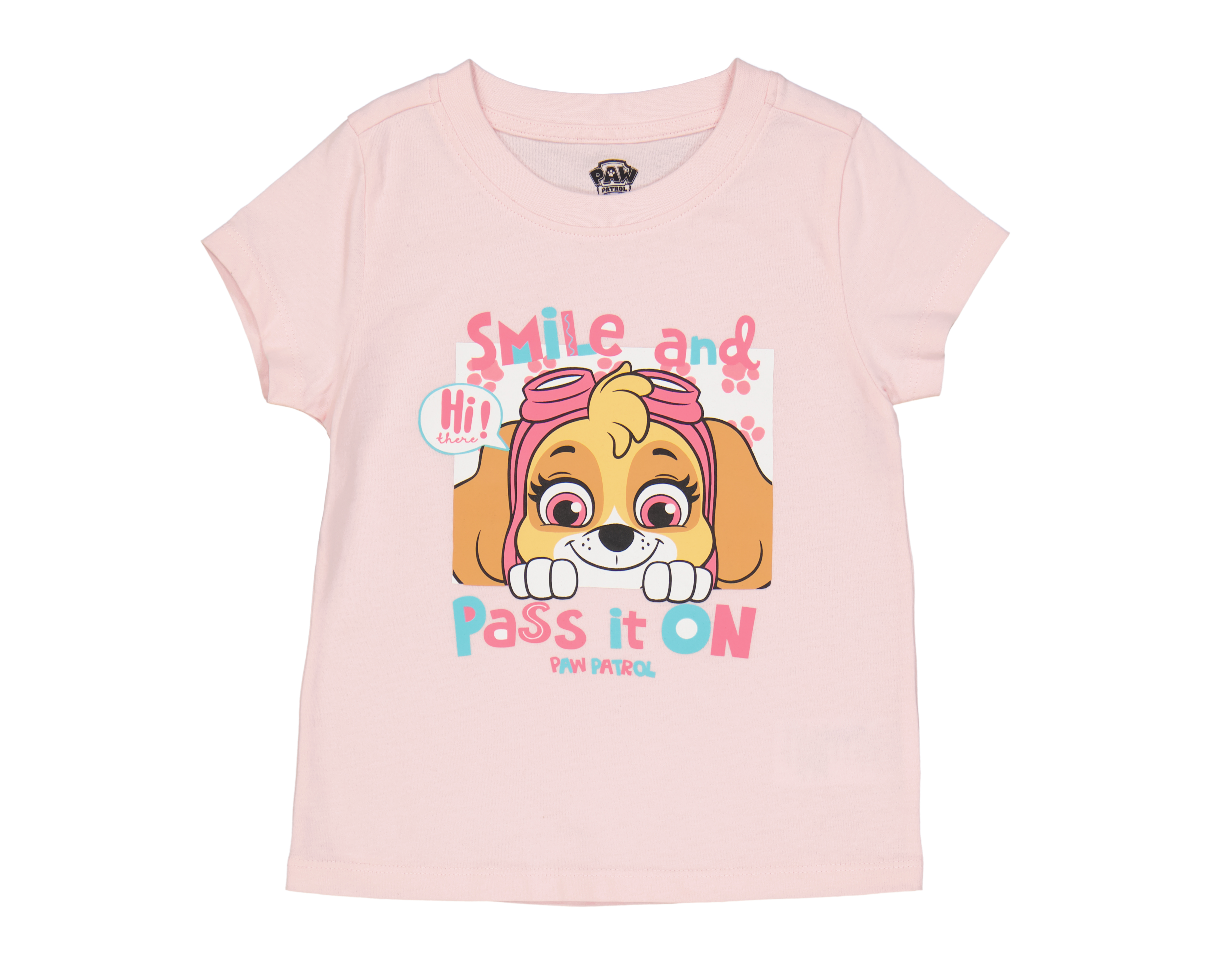 Foto 3 | Foto 3 | Playera para Bebé Niña Paw Patrol de Algodón Manga Corta 2 Piezas