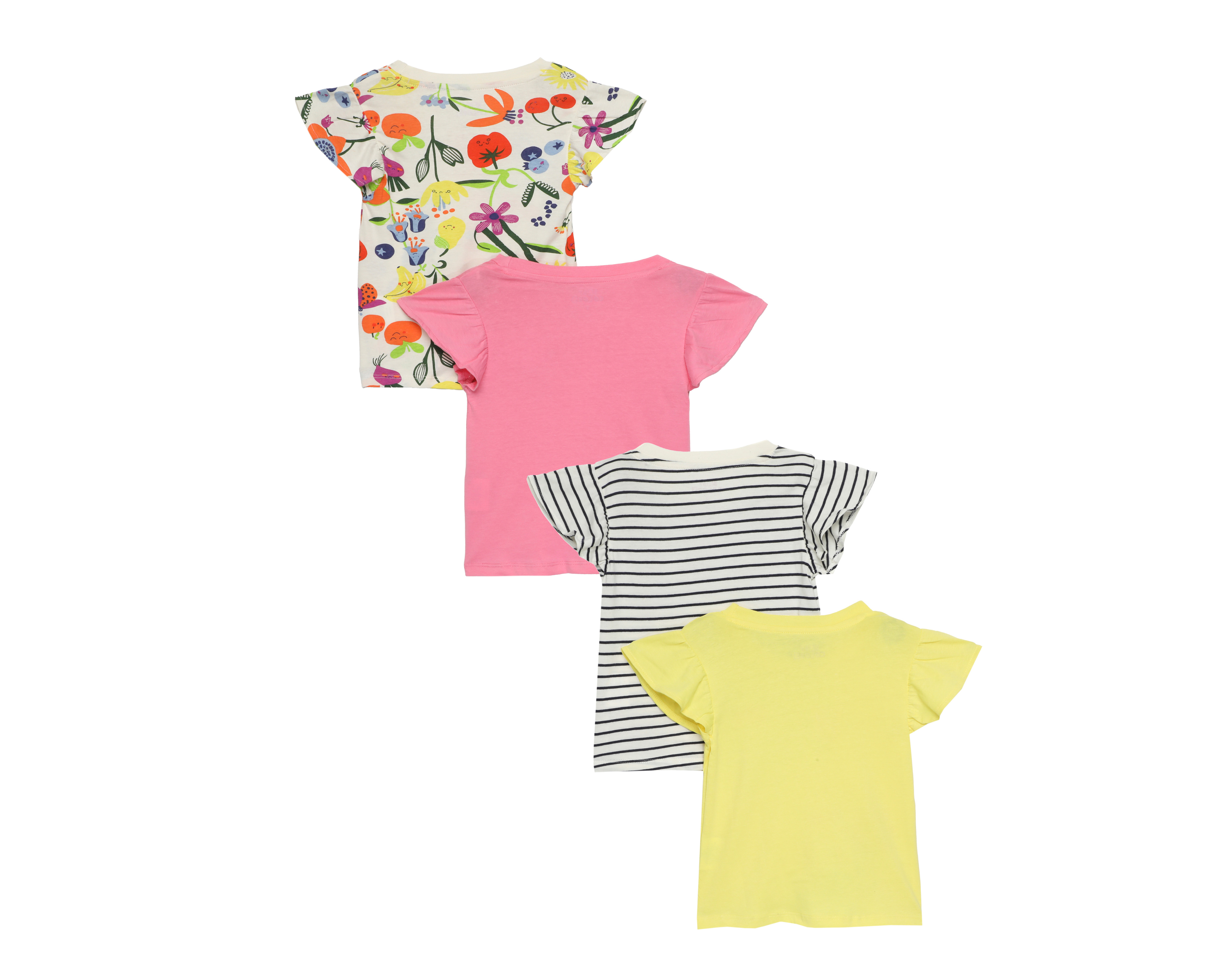 Foto 2 | Foto 2 | Playera para Bebé Niña Baby Colors de Algodón 4 Piezas