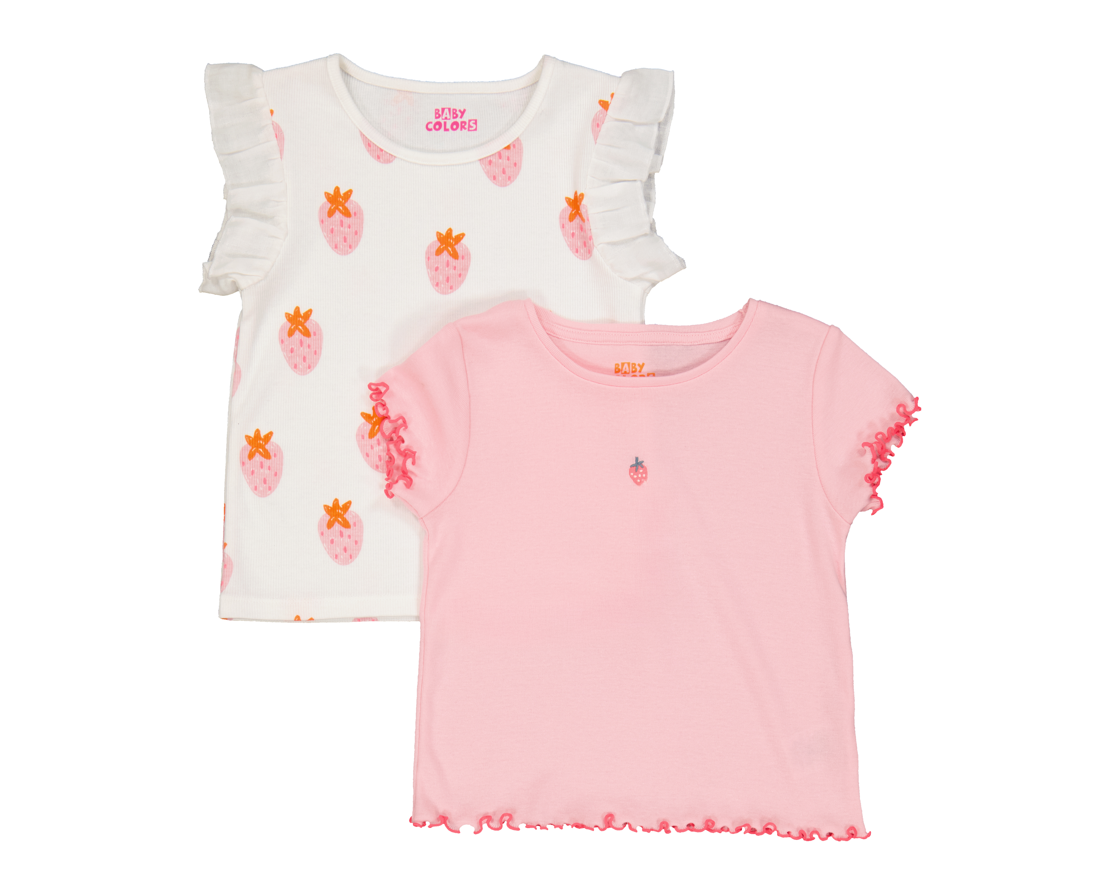 Foto 2 pulgar | Foto 1 | Playera para Bebé Niña Baby Colors Manga Corta 2 Piezas