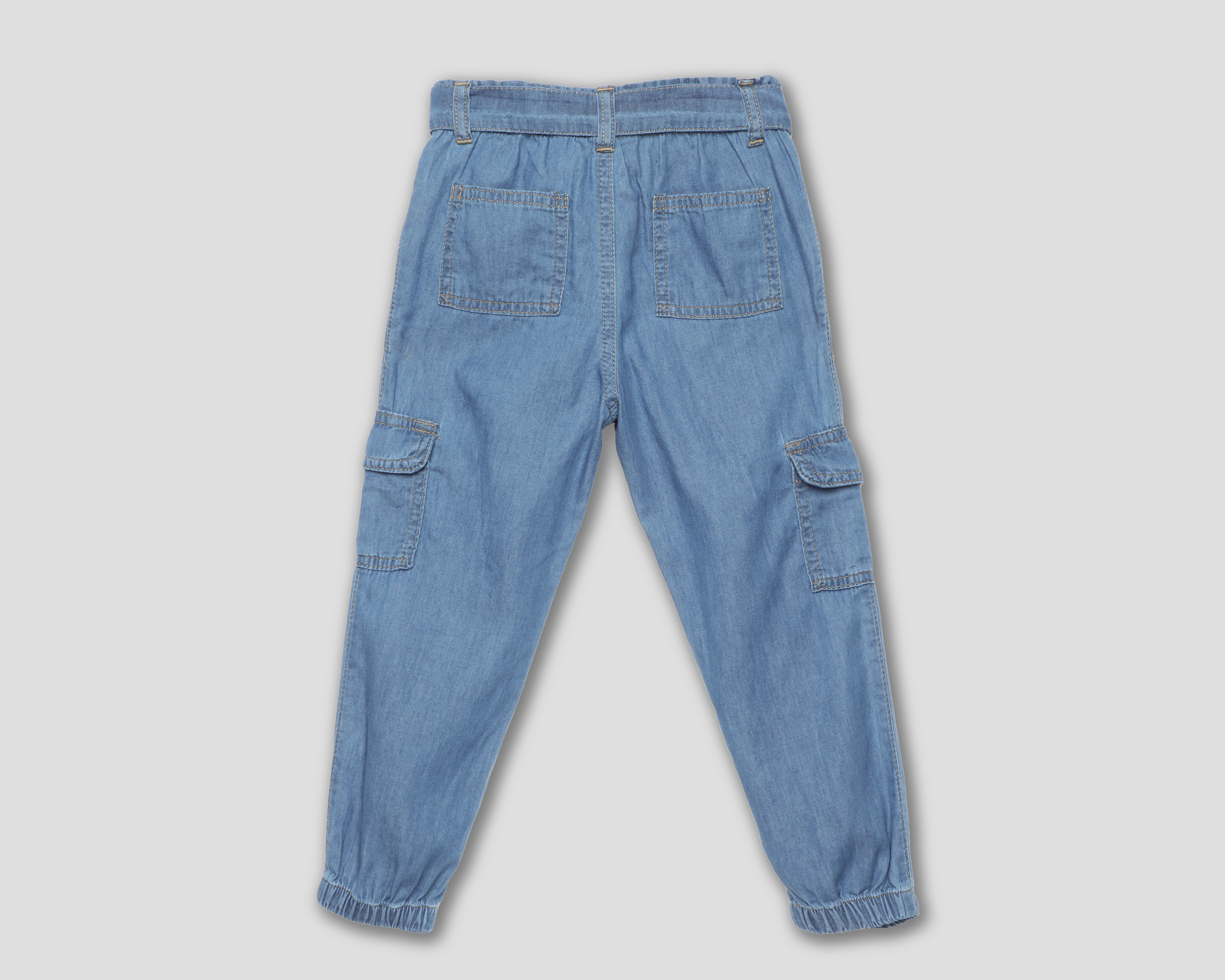 Foto 2 | Foto 2 | Pantalón para Bebé Niña Baby Colors de Algodón con Cinturón