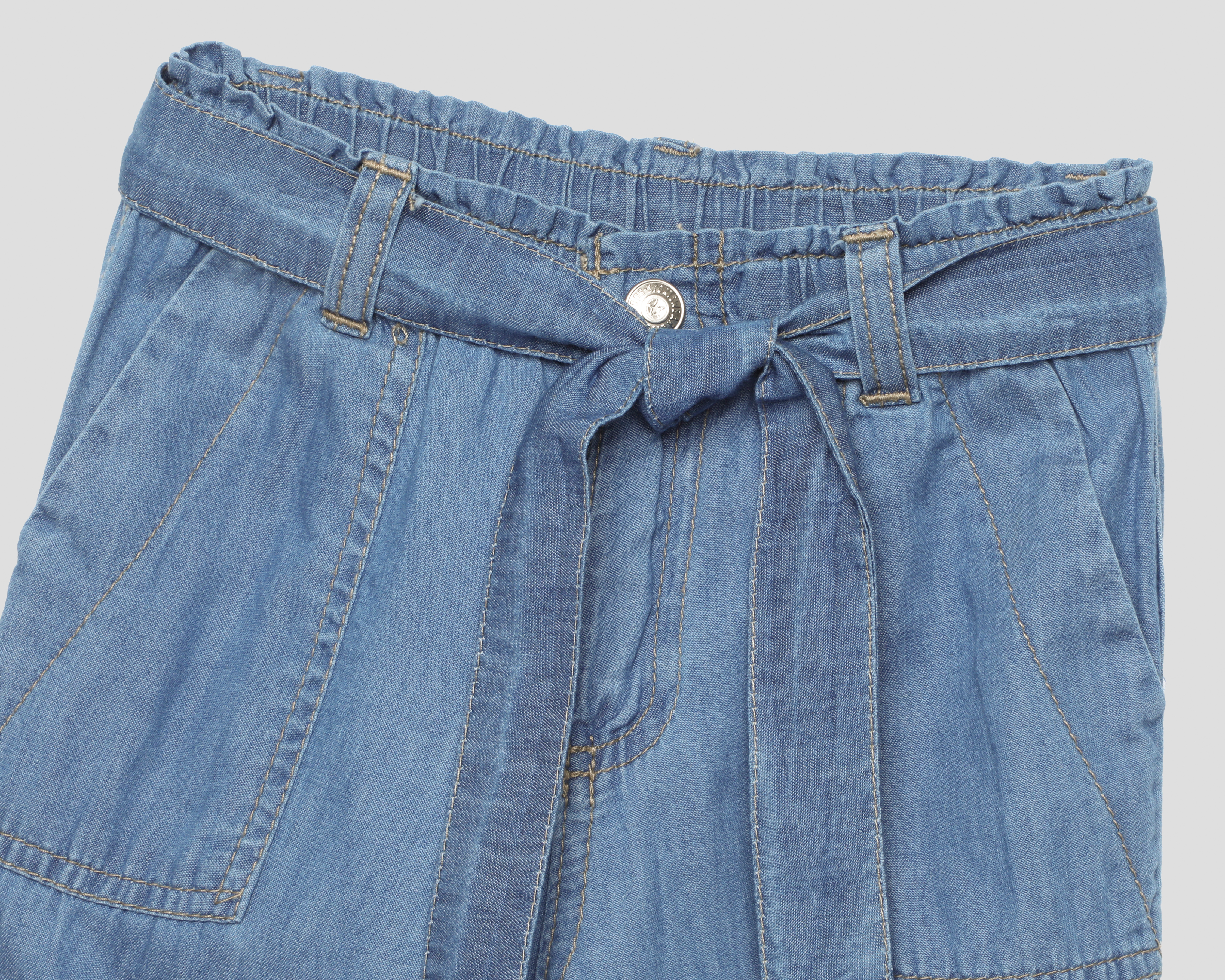 Foto 3 | Foto 3 | Pantalón para Bebé Niña Baby Colors de Algodón con Cinturón