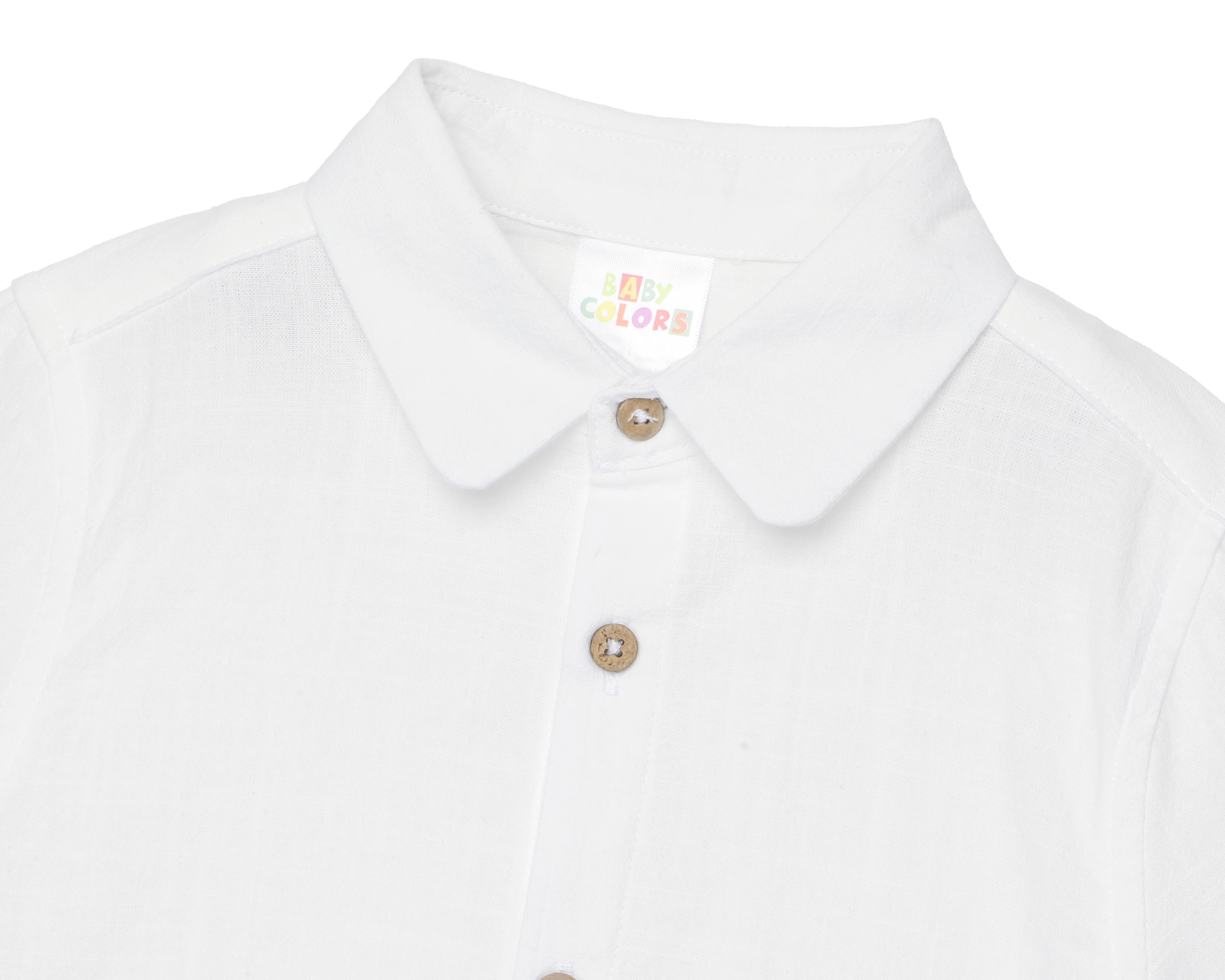 Foto 4 pulgar | Foto 3 | Camisa para Bebé Niño Baby Colors de Algodón Manga Corta