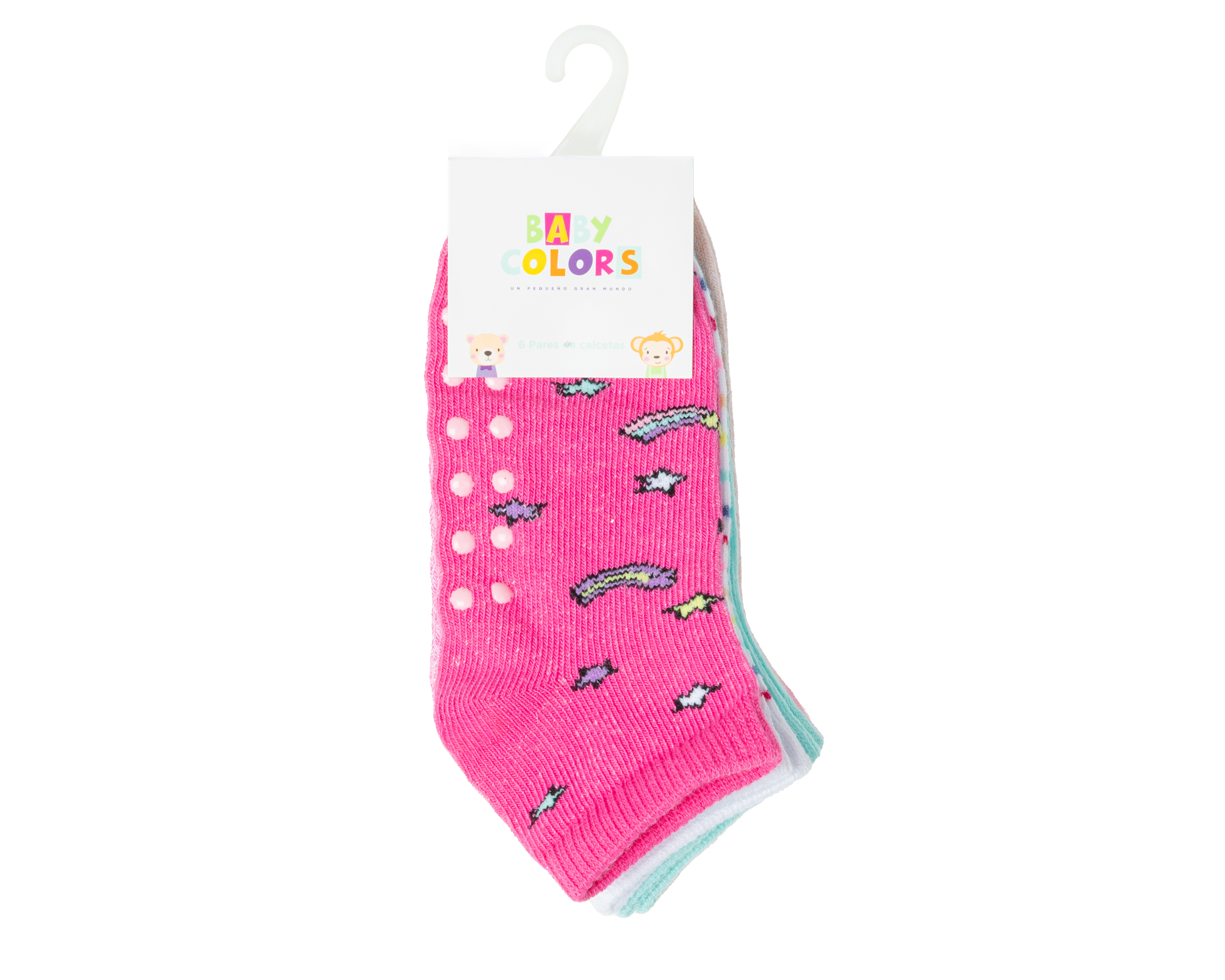 Foto 4 pulgar | Foto 3 | Calcetas de Vestir Baby Colors para Bebé Niña 6 Pares