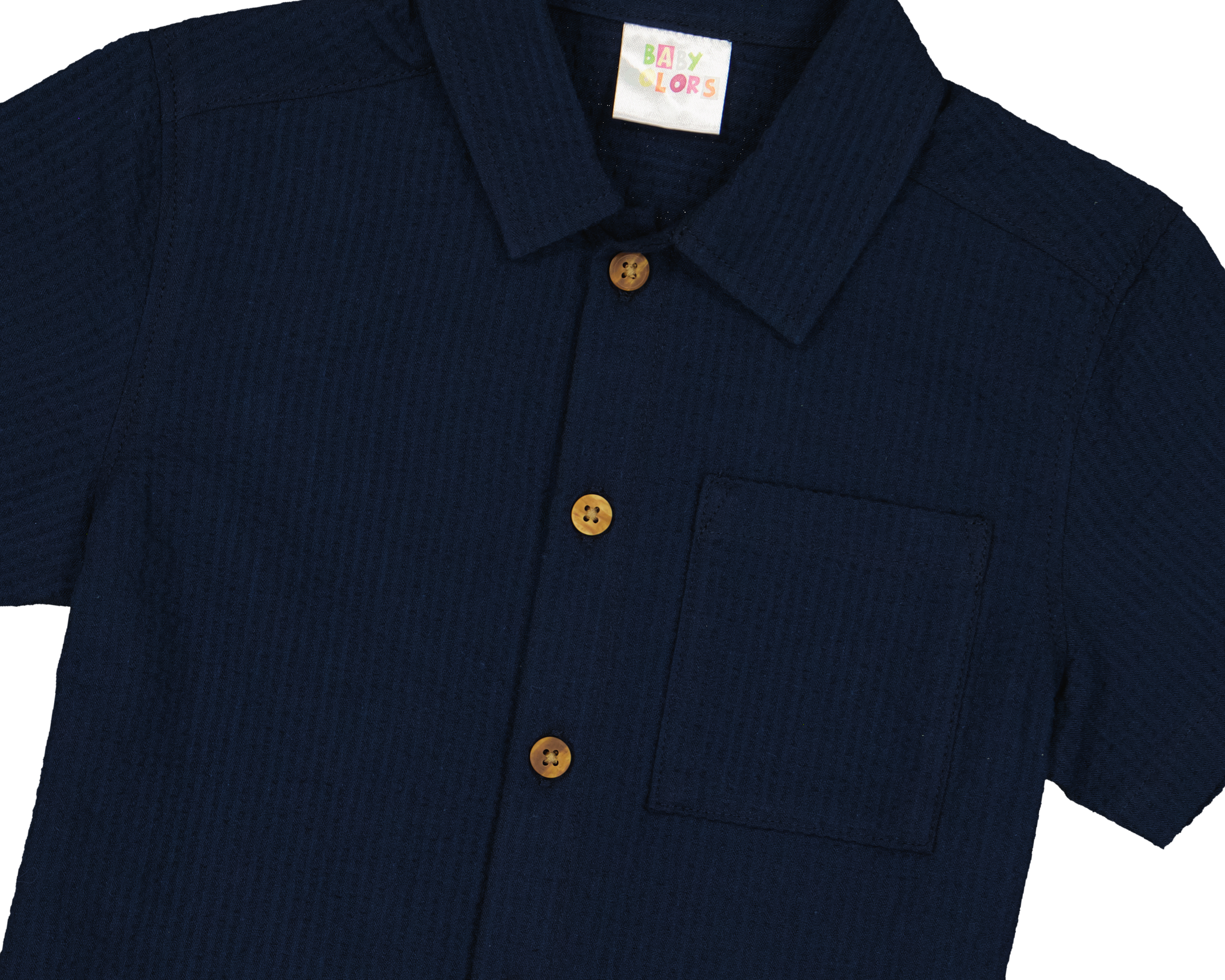 Foto 3 | Foto 3 | Camisa para Bebé Niño Baby Colors de Algodón Azul Marino