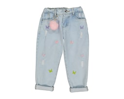 Pantalón para Bebé Niña Baby Colors de Algodón con Pompón