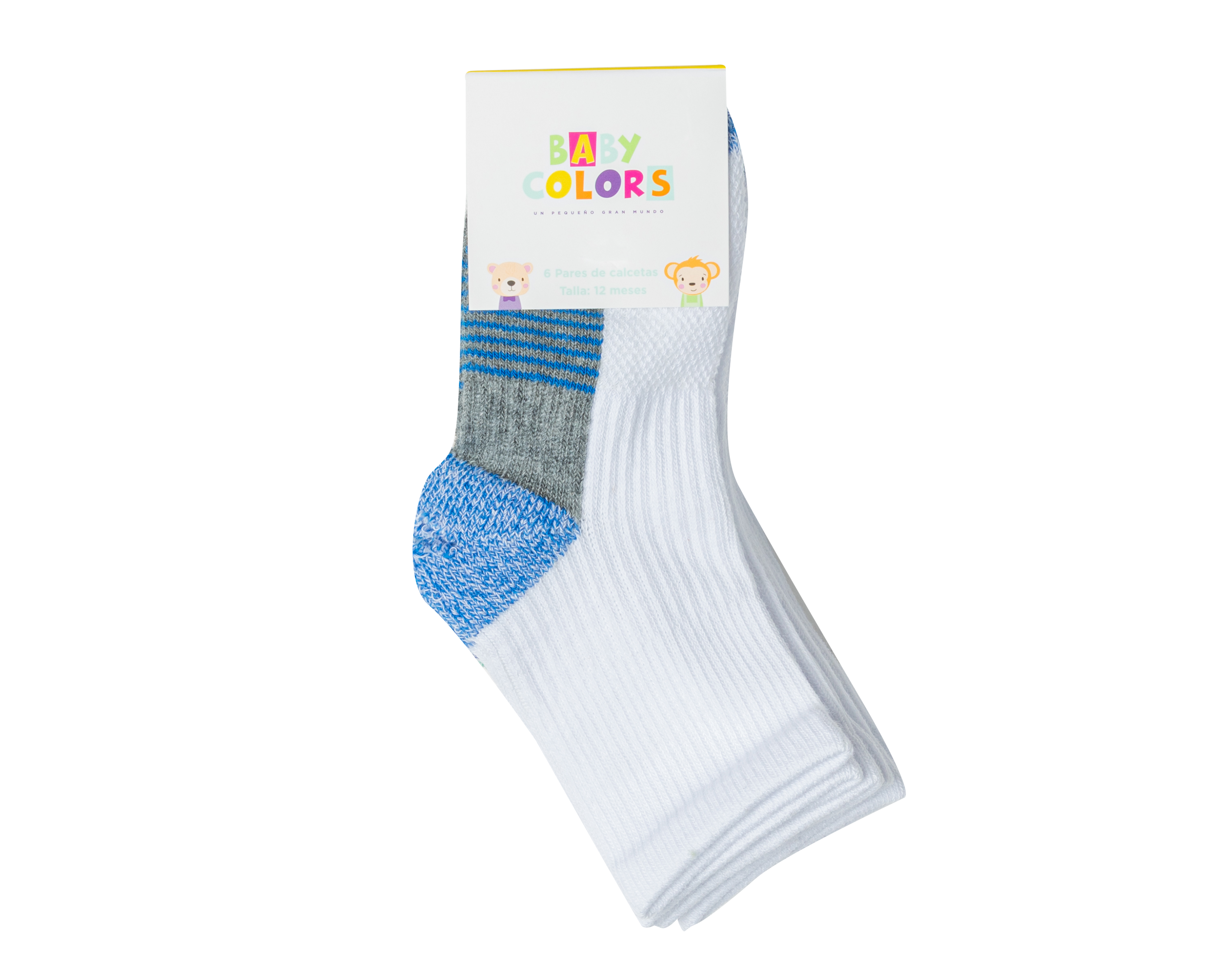 Foto 4 pulgar | Foto 3 | Calcetas de Vestir Baby Colors para Bebé Niño 6 Pares