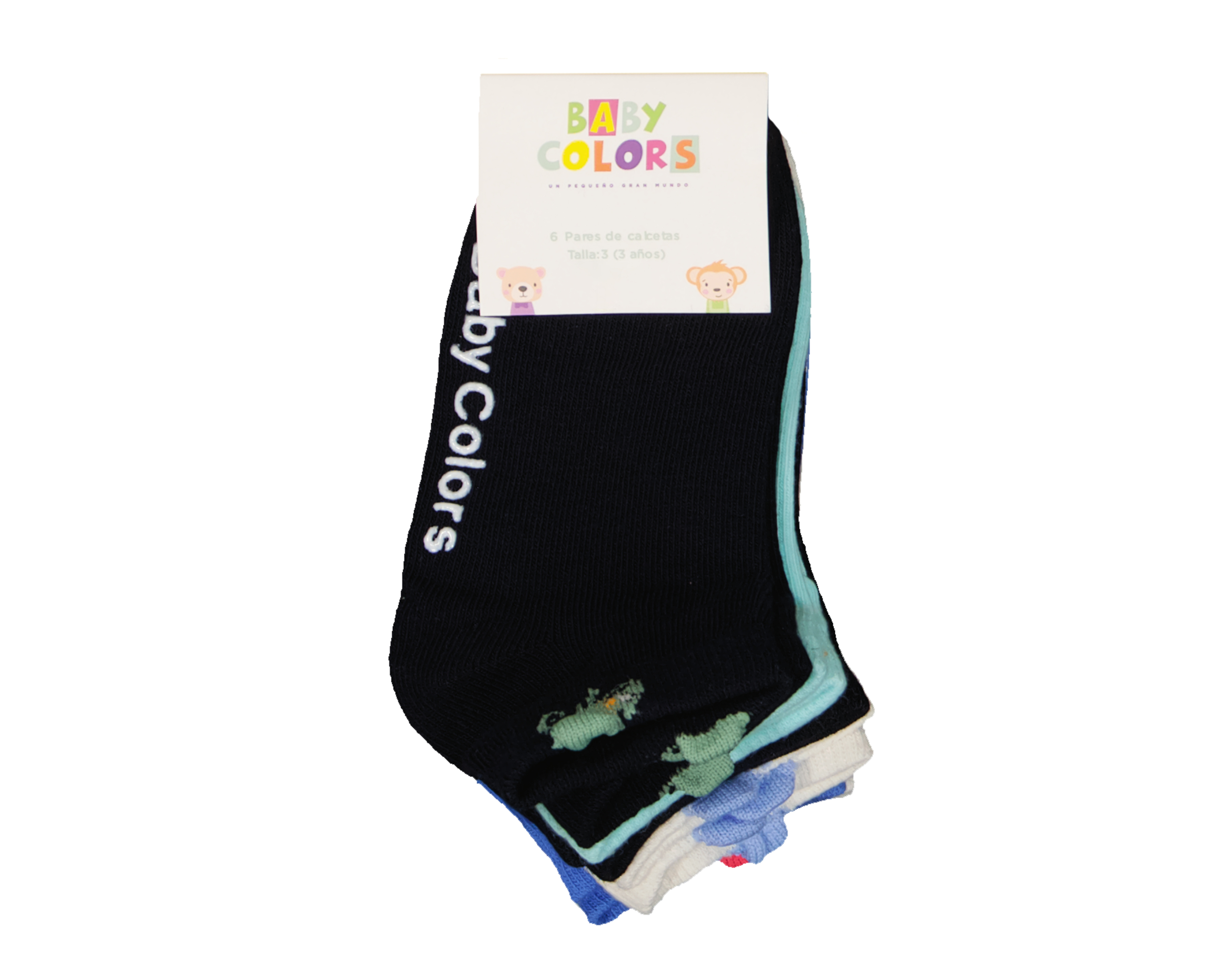 Foto 4 pulgar | Foto 3 | Calcetines para Bebé Niño Baby Colors 6 Pares