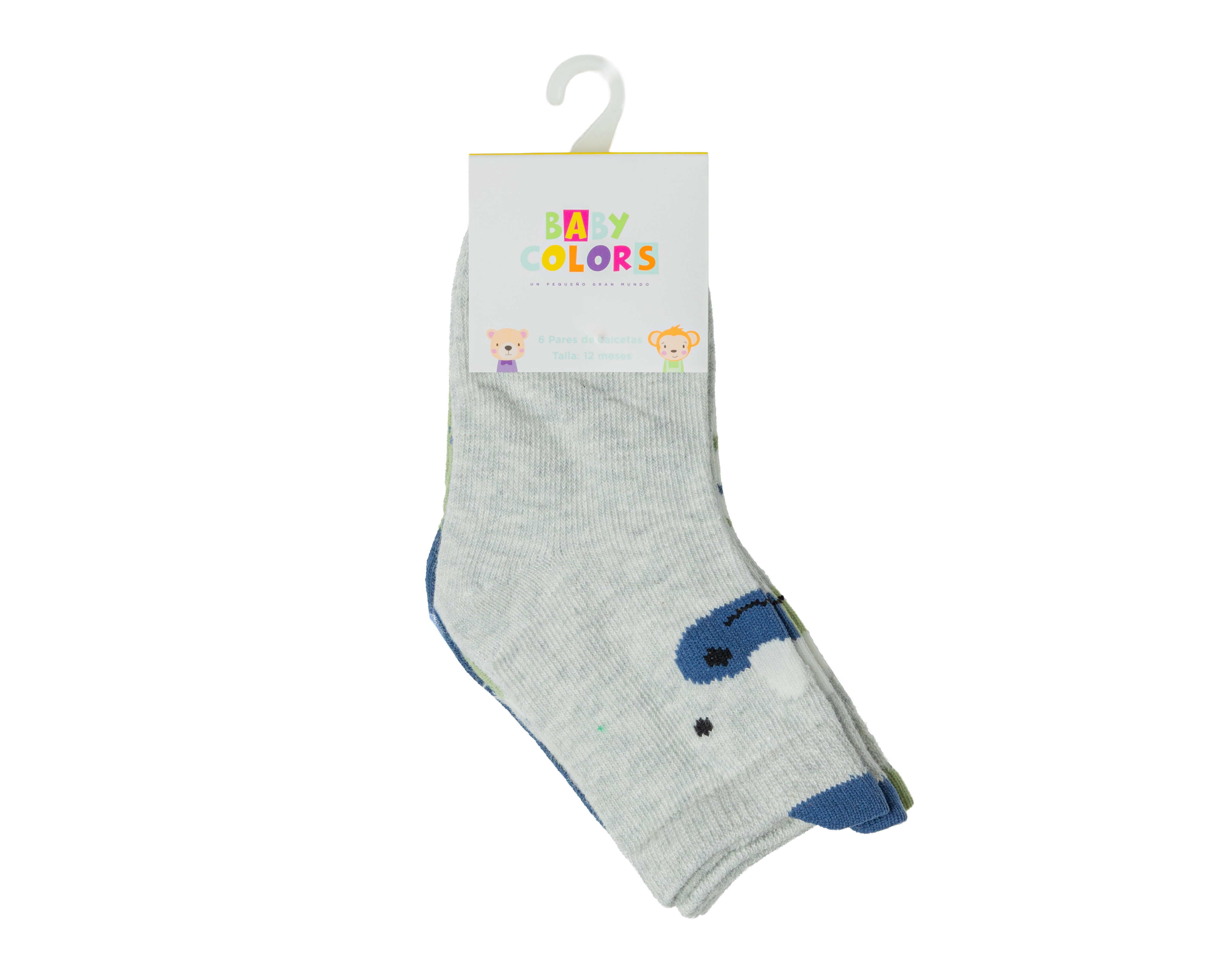 Foto 4 pulgar | Foto 3 | Calcetas de Vestir Baby Colors para Bebé Niño 6 Pares