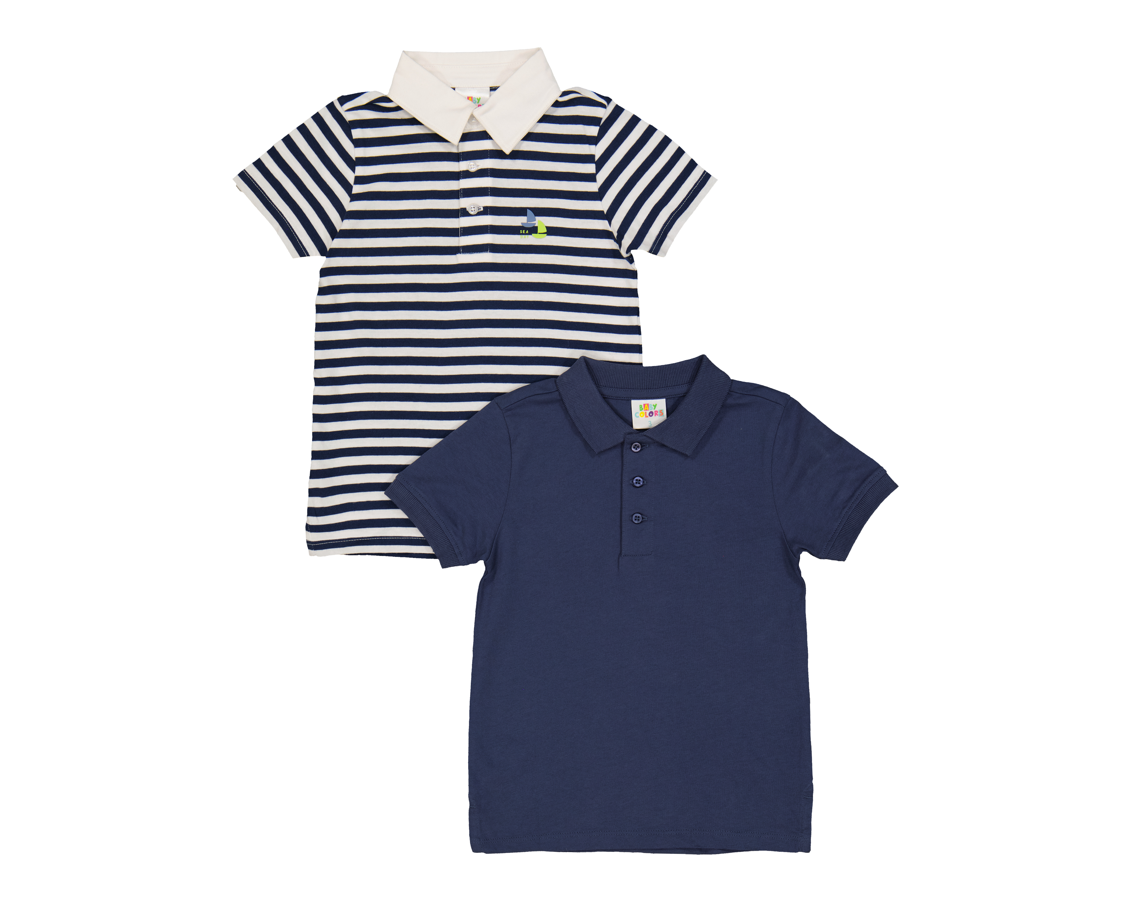 Foto 1 | Foto 1 | Playera de Algodón para Bebé Niño Baby Colors de Algodón 2 Piezas