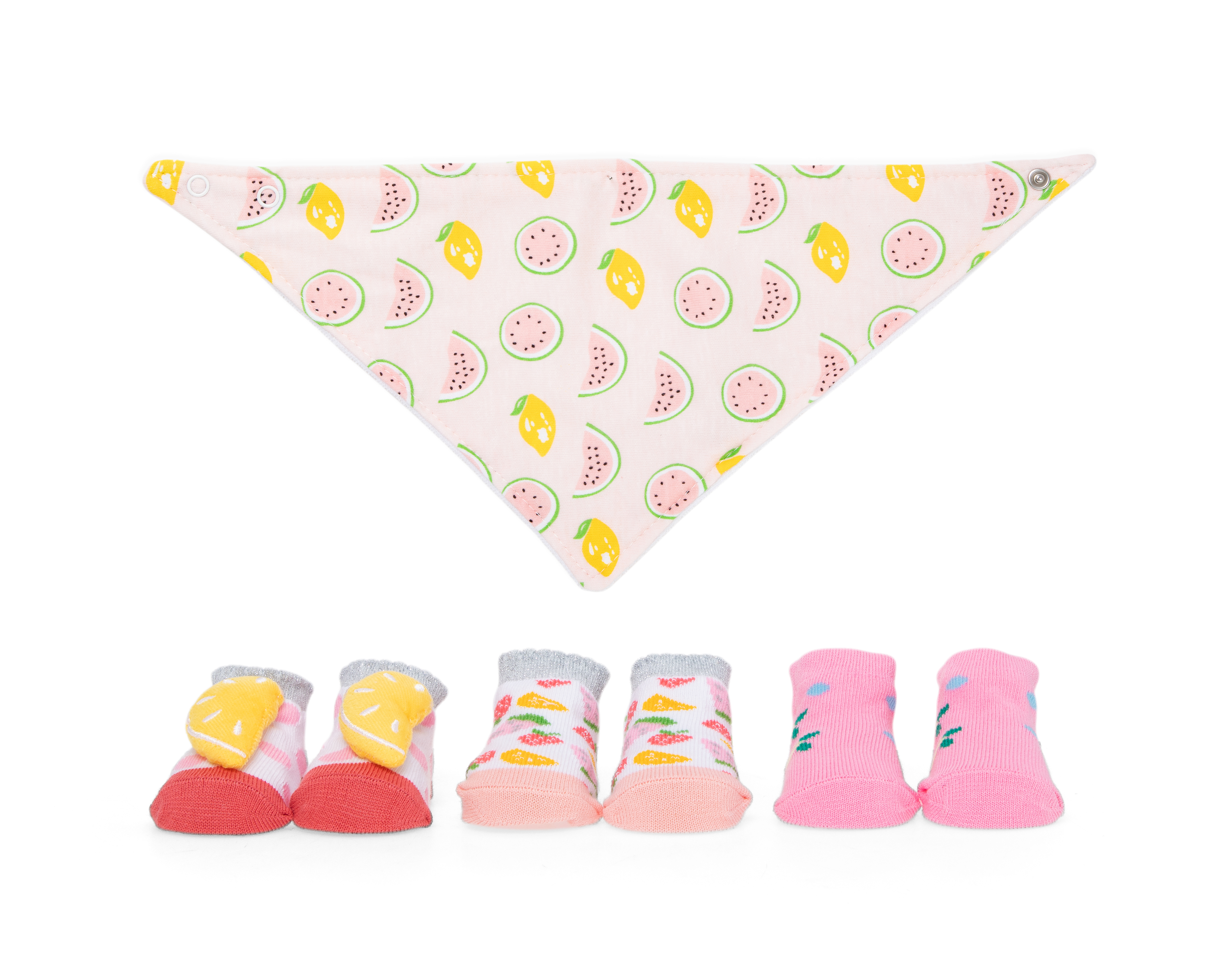 Foto 3 pulgar | Foto 2 | Calcetines para Bebé Niña Baby Colors 3 Pares con Babero