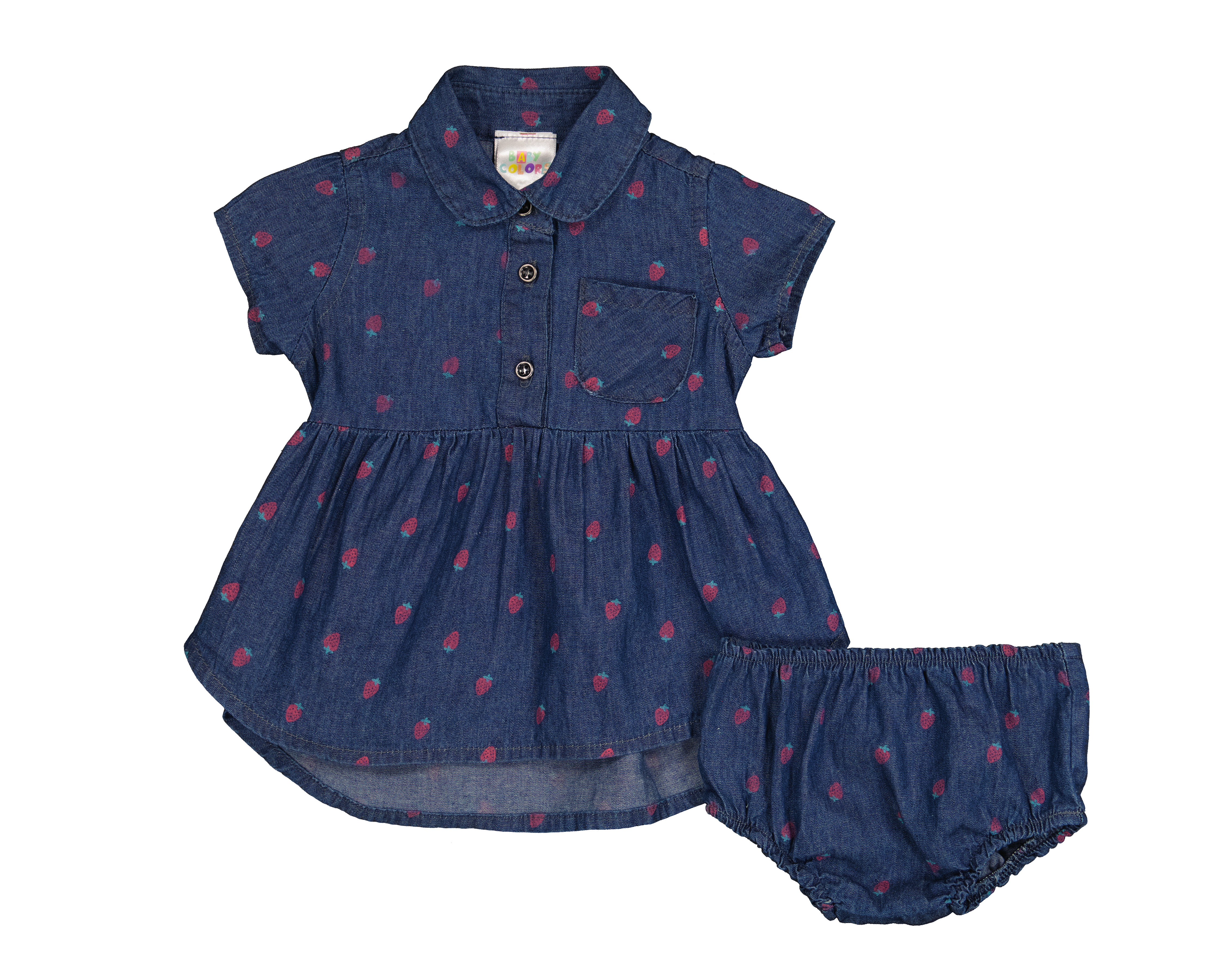 Foto 1 | Foto 1 | Vestido y Pantaleta para Bebé Niña Baby Colors de Algodón Estampado