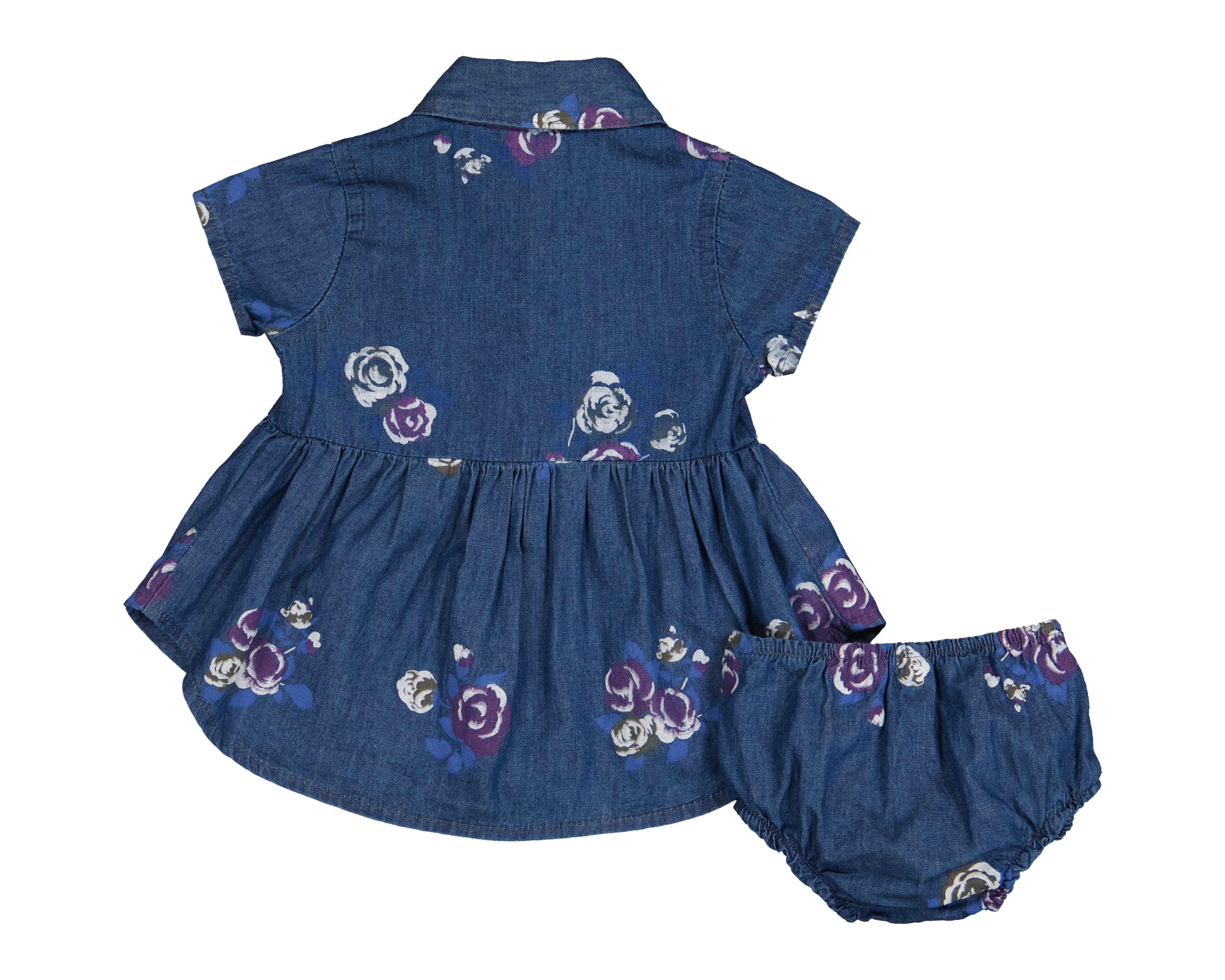 Foto 3 pulgar | Foto 2 | Vestido con Calzón para Bebé Niña Baby Colors de Algodón 2 Piezas