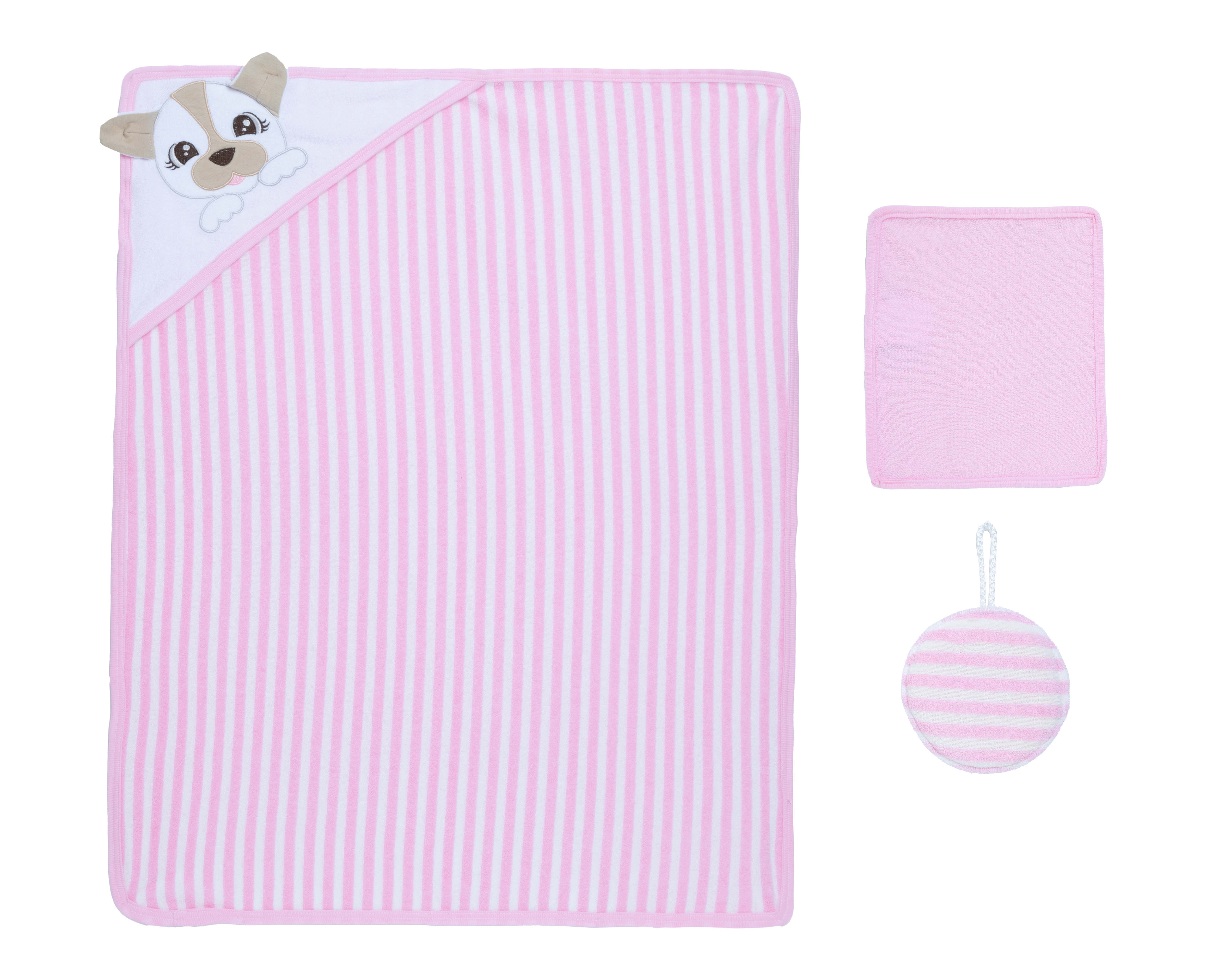 Toalla para Bebé Niña Baby Colors a Rayas 3 Piezas