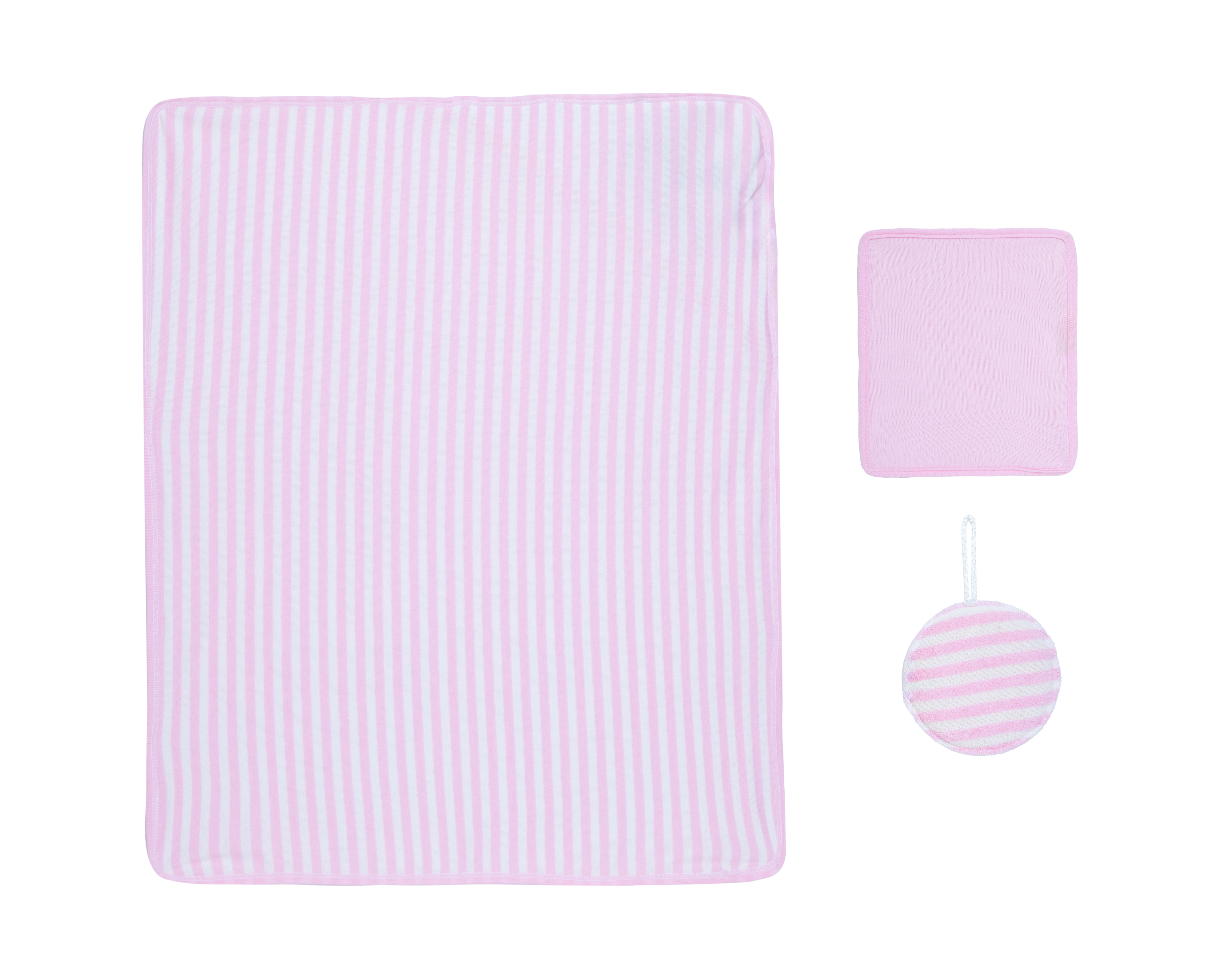 Foto 2 | Foto 2 | Toalla para Bebé Niña Baby Colors a Rayas 3 Piezas