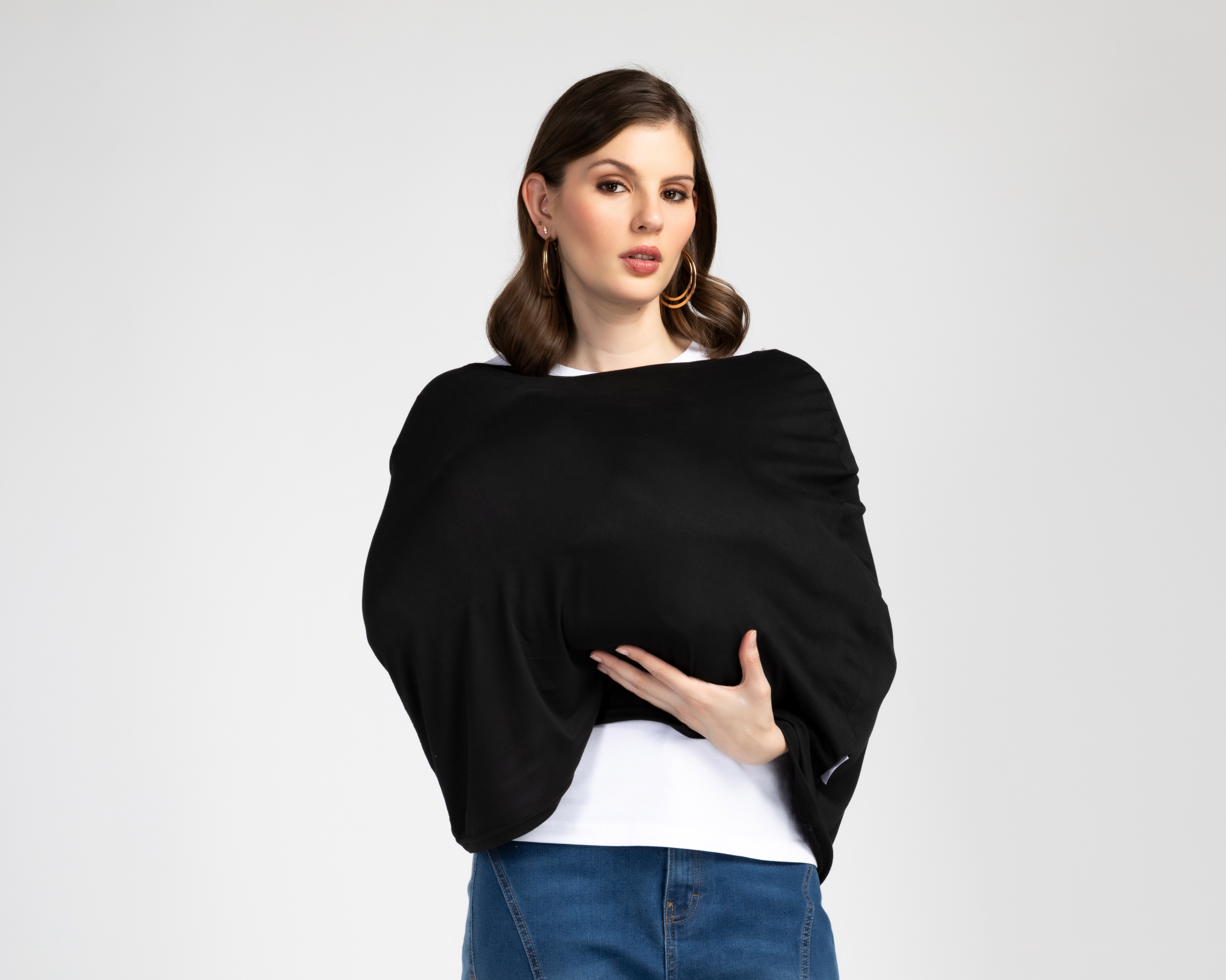 Foto 2 pulgar | Foto 1 | Mascada de Lactancia Bami Negra