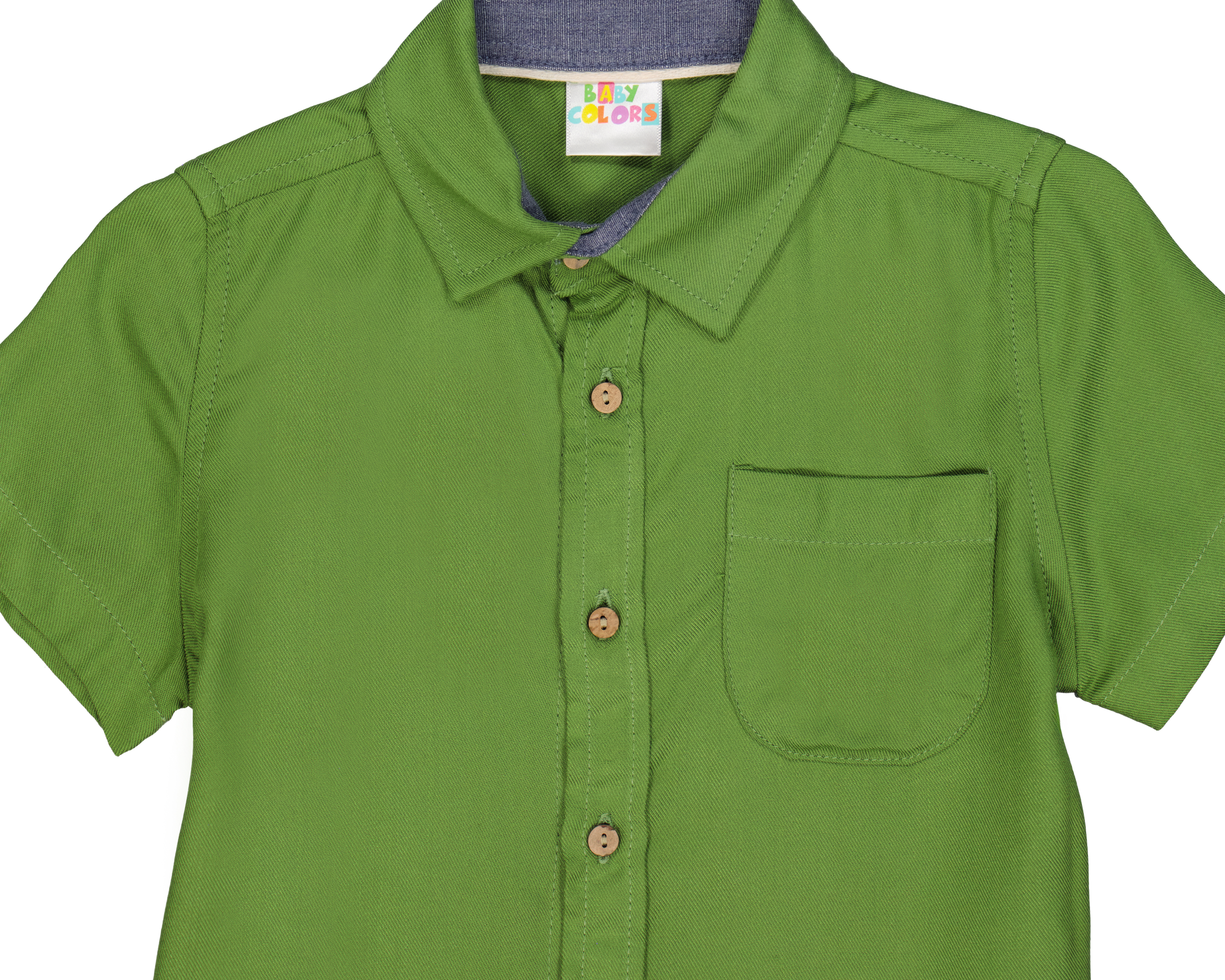 Foto 4 pulgar | Foto 3 | Camisa para Bebé Baby Colors Verde
