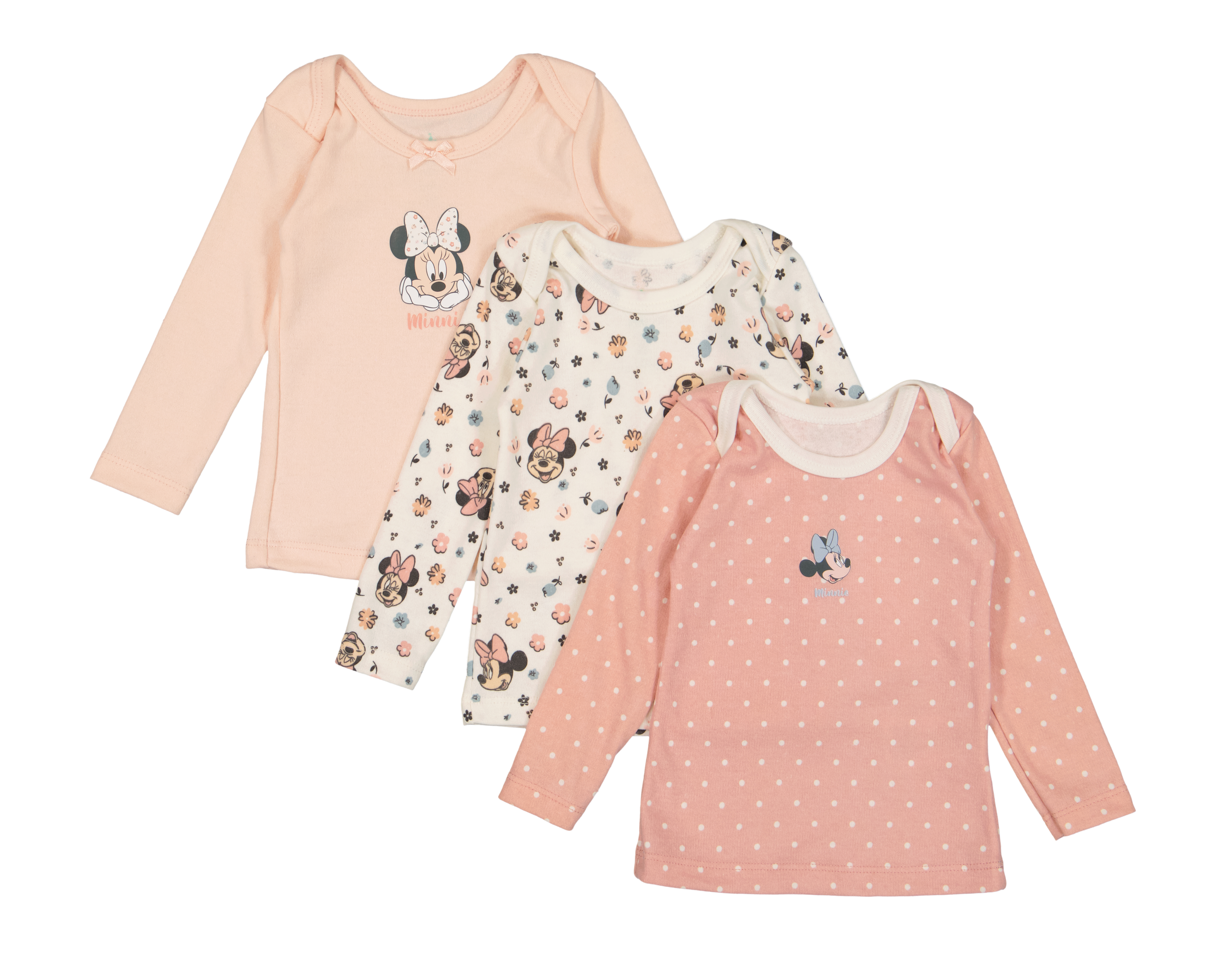 Camiseta Minnie Mouse Disney Baby para Bebé Niña 3 Piezas