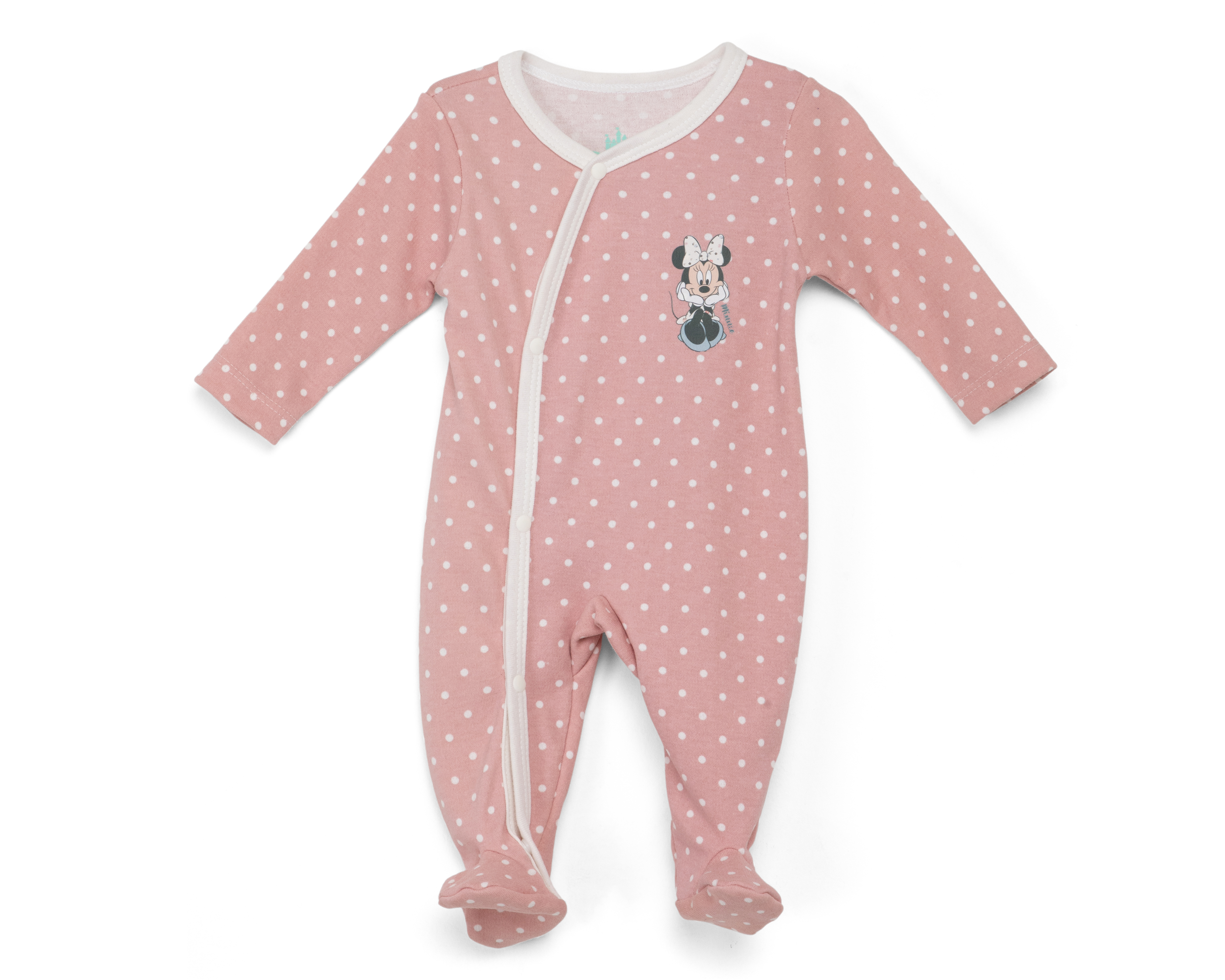Foto 2 pulgar | Foto 1 | Mameluco para Bebé Niña Disney Minnie Mouse Estampado