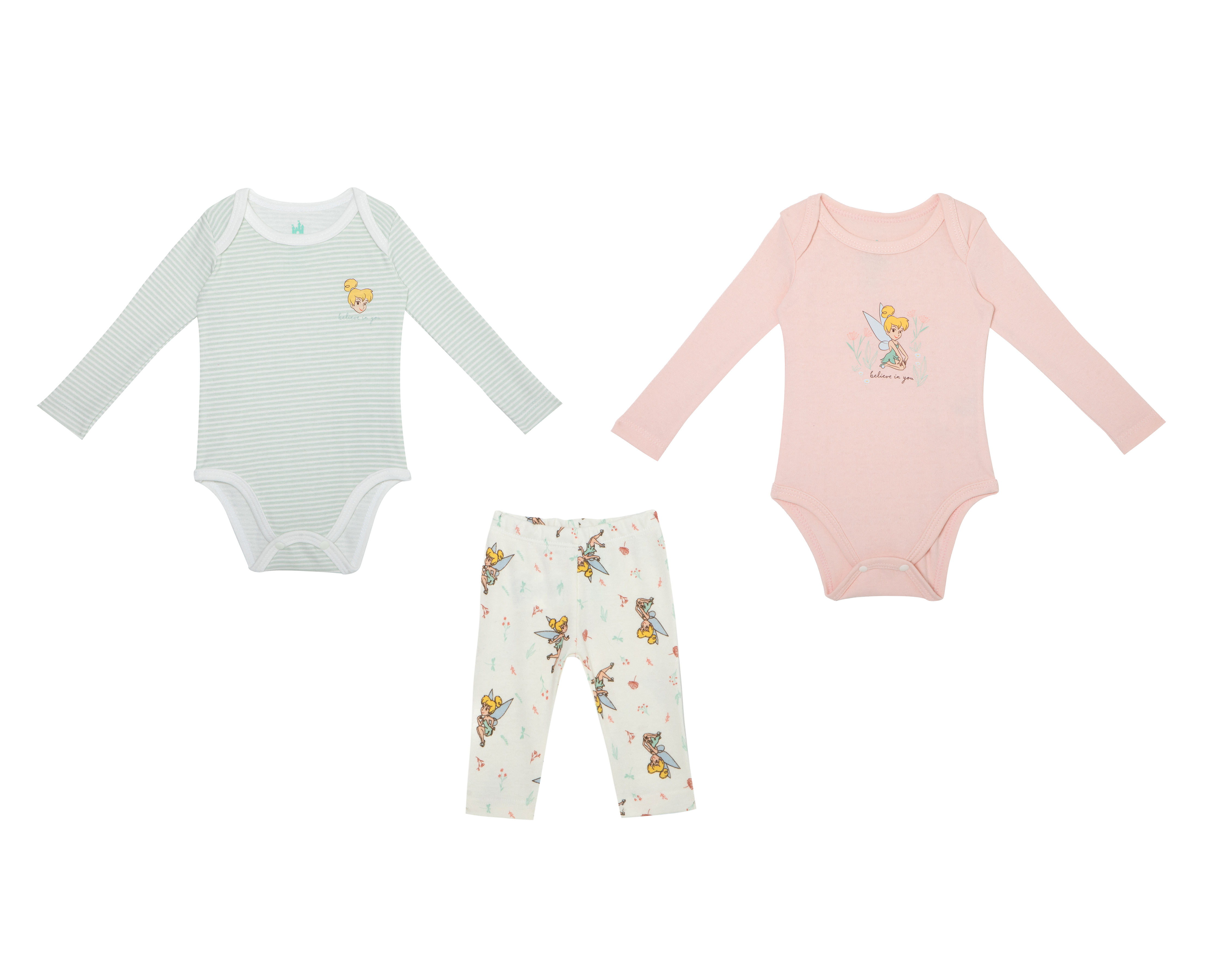 Foto 1 | Foto 1 | Conjunto para Bebé Niña Disney Campanita 3 Piezas