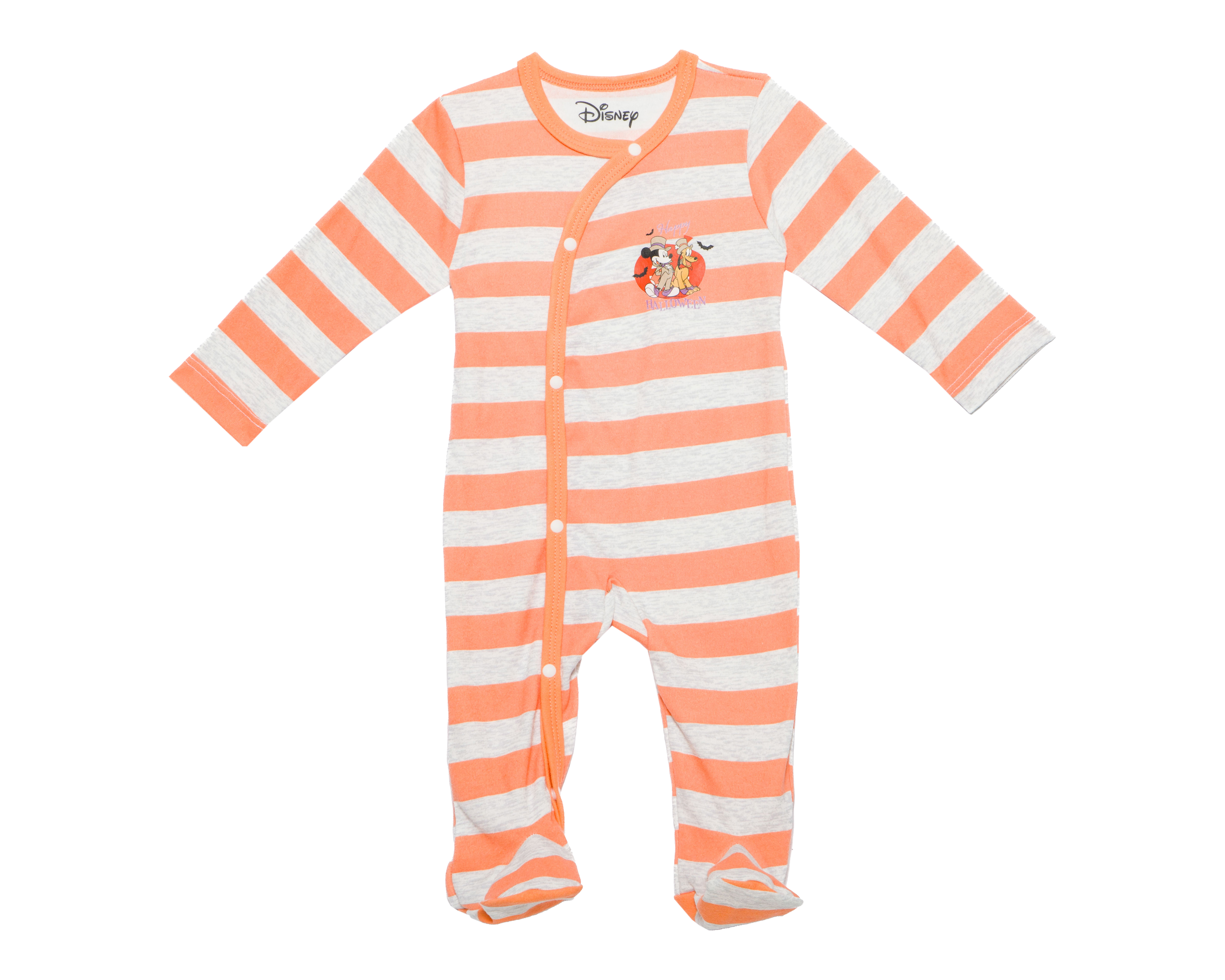 Foto 2 pulgar | Foto 1 | Mameluco para Bebé Niño Disney Mickey Mouse a Rayas