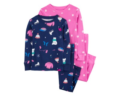 Foto 1 | Foto 1 | Pijama para Bebé Niña de Copos de Nieve Carter's 4 Piezas