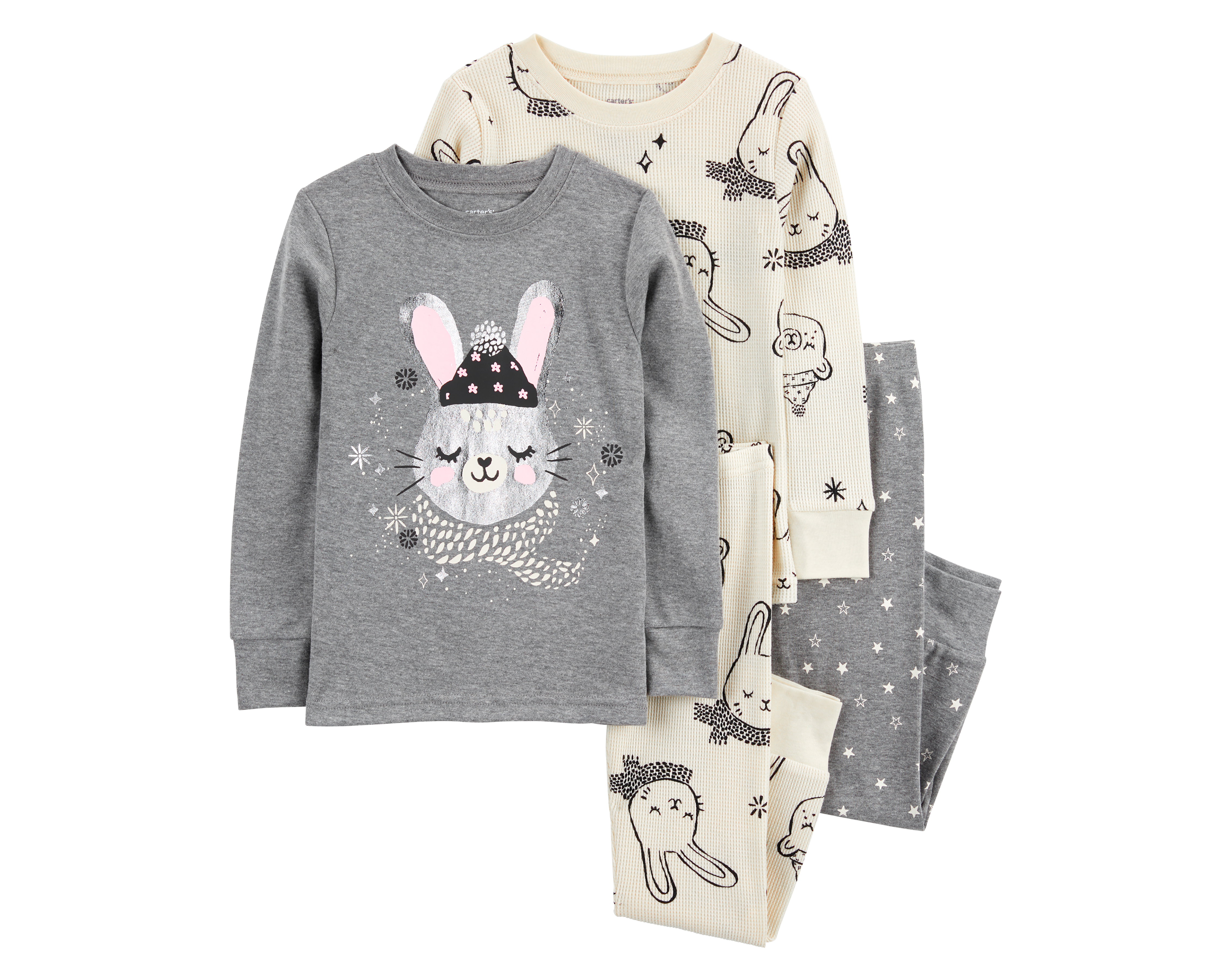 Pijama para Bebé Niña de Conejos Carter's 4 Piezas