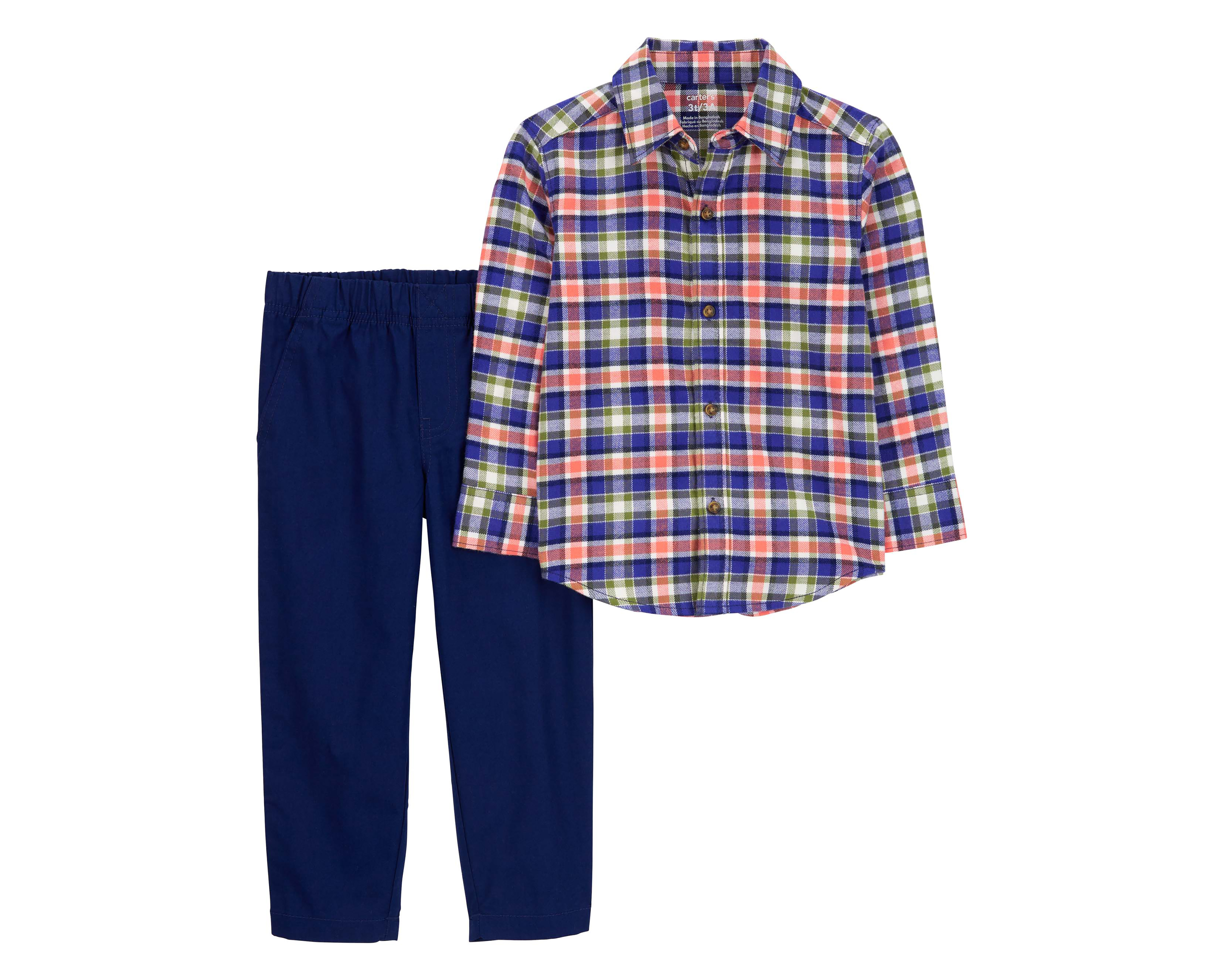 Pantalón y Camisa de Algodón para Bebé Niño Carter's