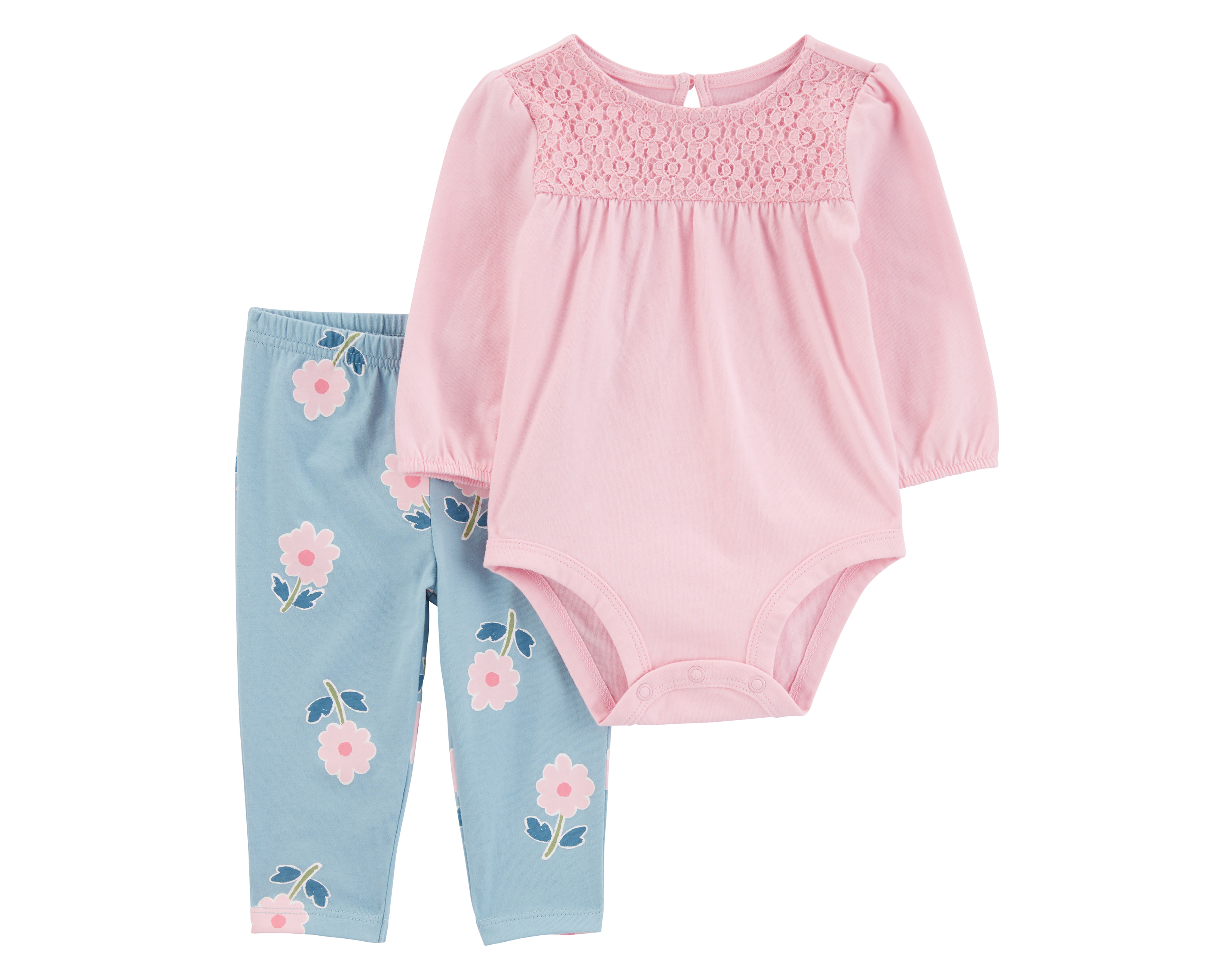 Pantalón y Pañalero de Algodón para Bebé Niña Carter's