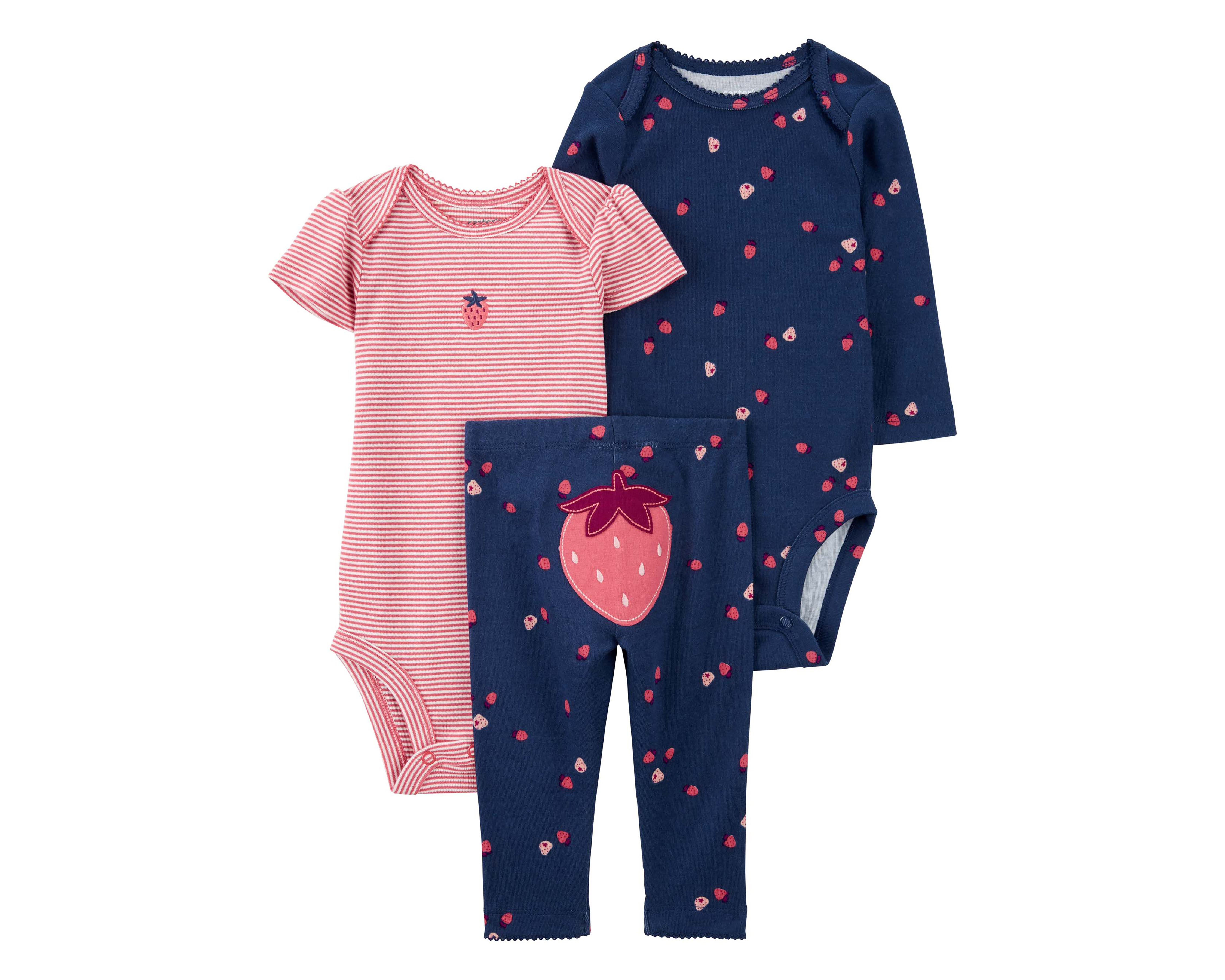 Conjunto de Algodón para Bebé Niña Carter's 3 Piezas