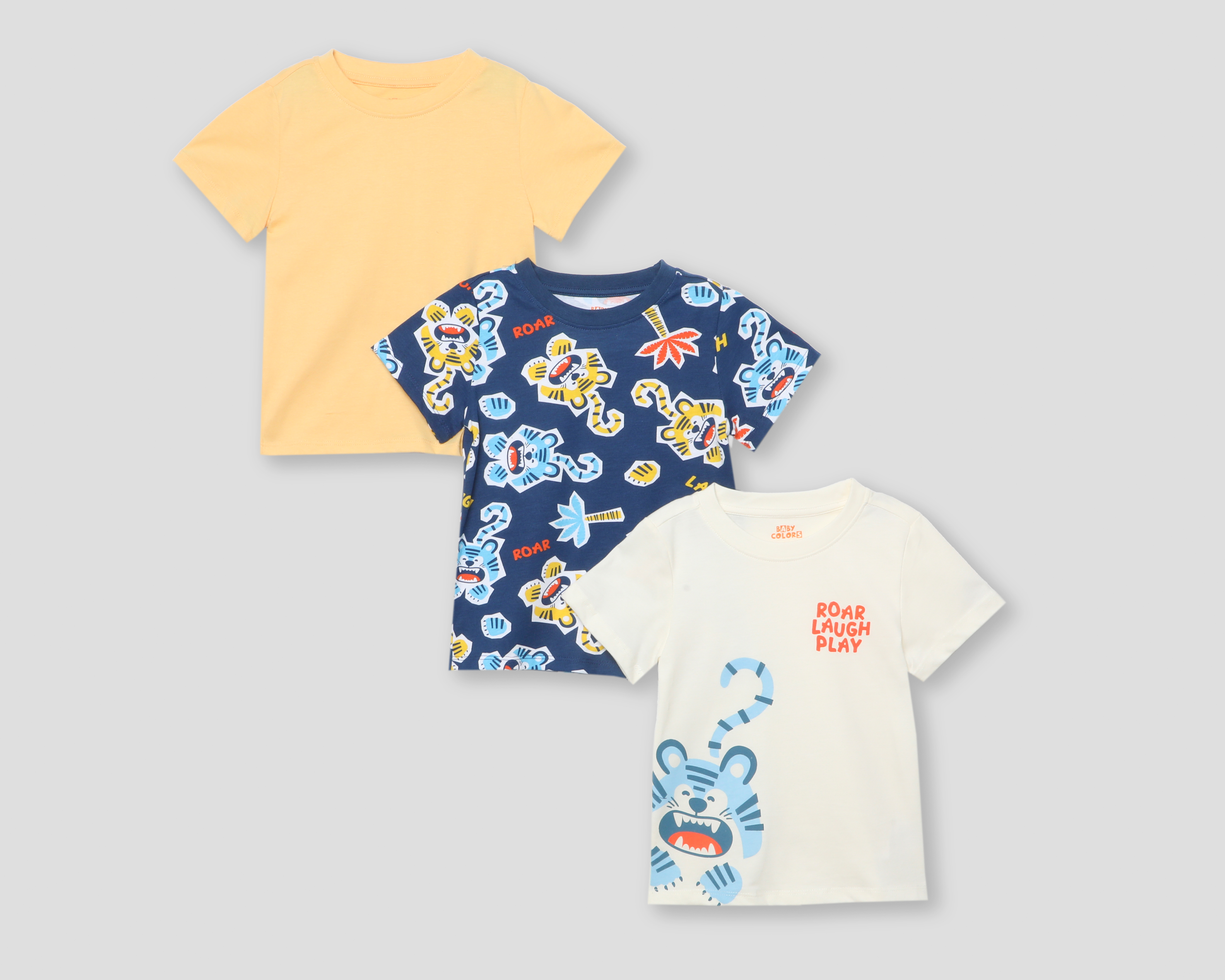 Playera para Bebé Niño Baby Colors Manga Corta 3 Piezas