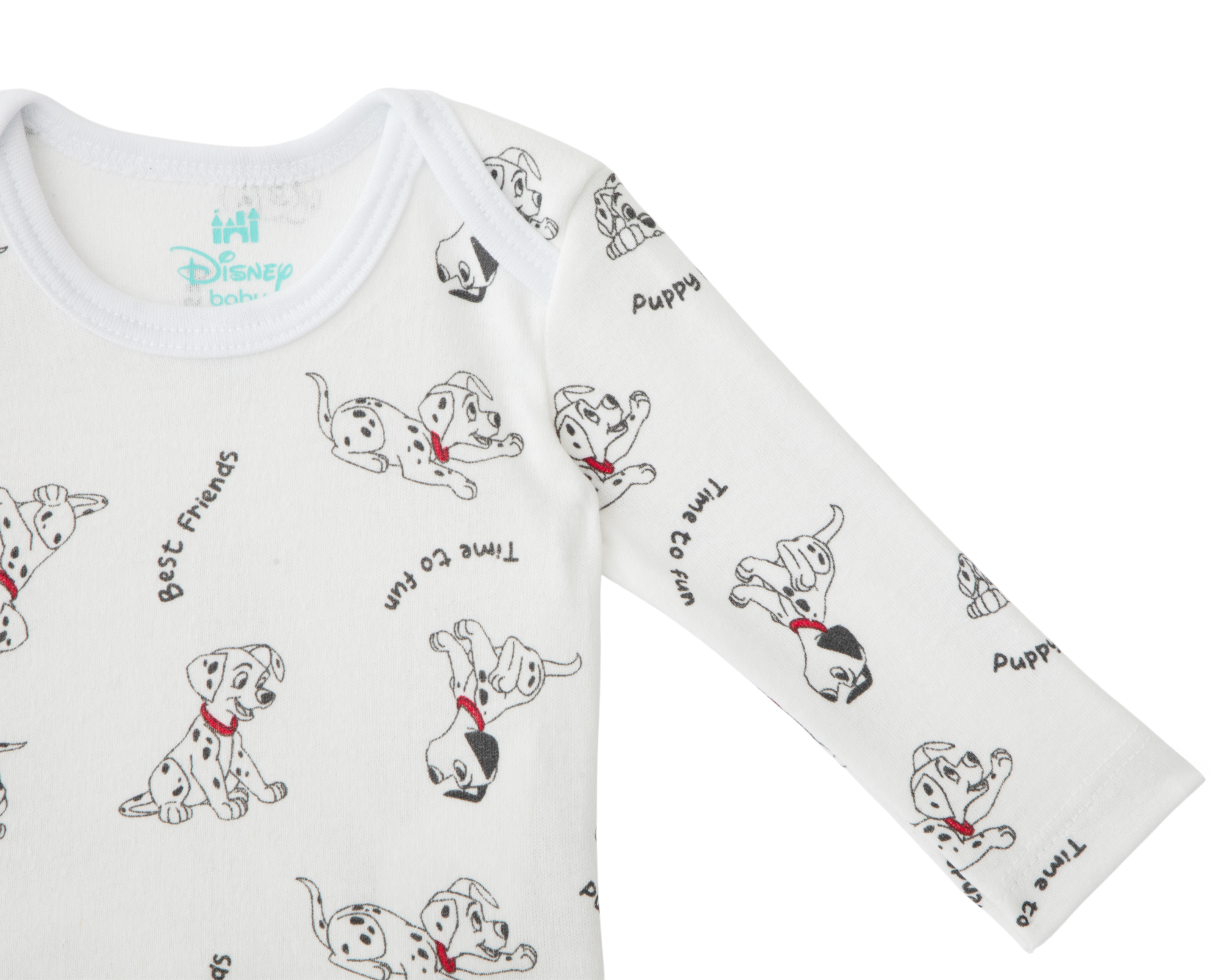 Foto 5 pulgar | Foto 4 | Playera para Bebé Niño Disney 101 Dálmatas 3 Piezas