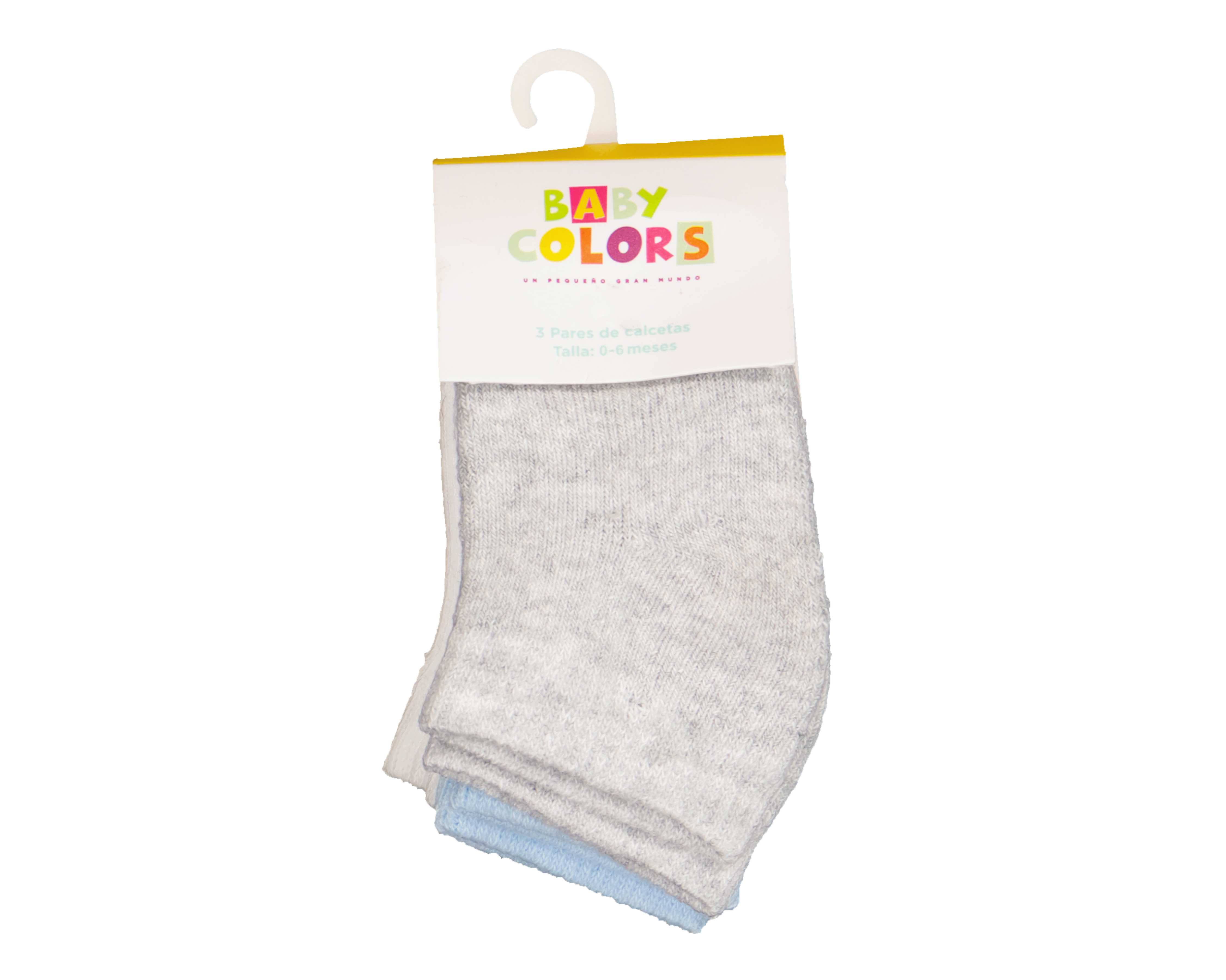 Foto 4 pulgar | Foto 3 | Calcetines Baby Colors para Bebé Niño 3 Pares