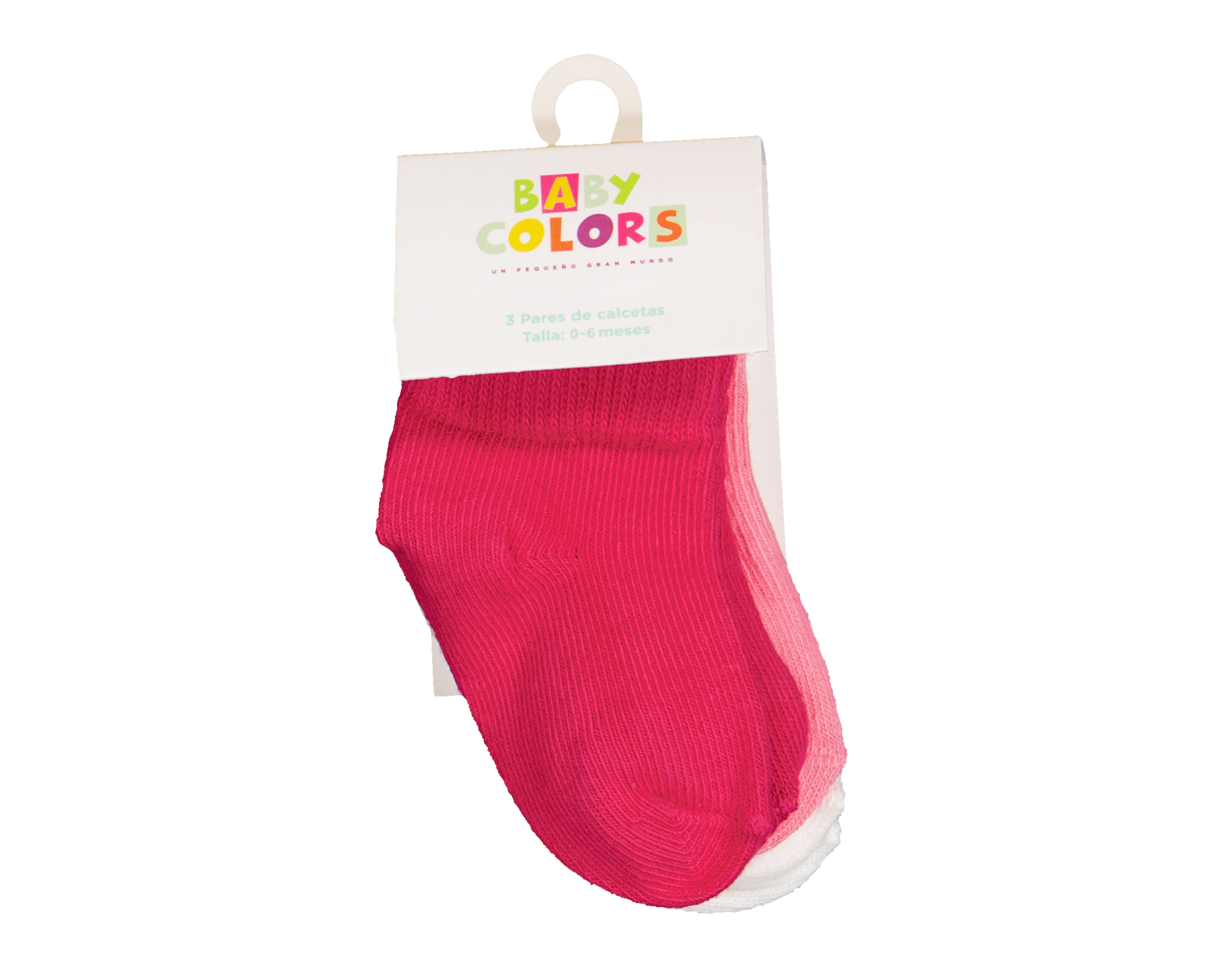 Foto 4 pulgar | Foto 3 | Calcetines Baby Colors para Bebé Niña 3 Pares