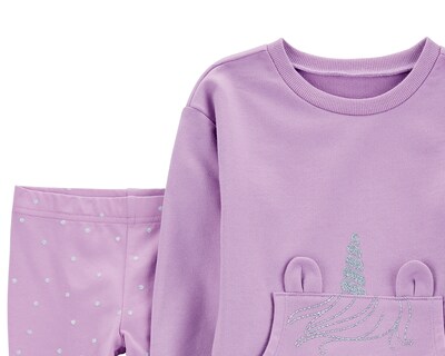 Foto 2 | Foto 2 | Pantalón y Sudadera de Algodón para Niña Carter's