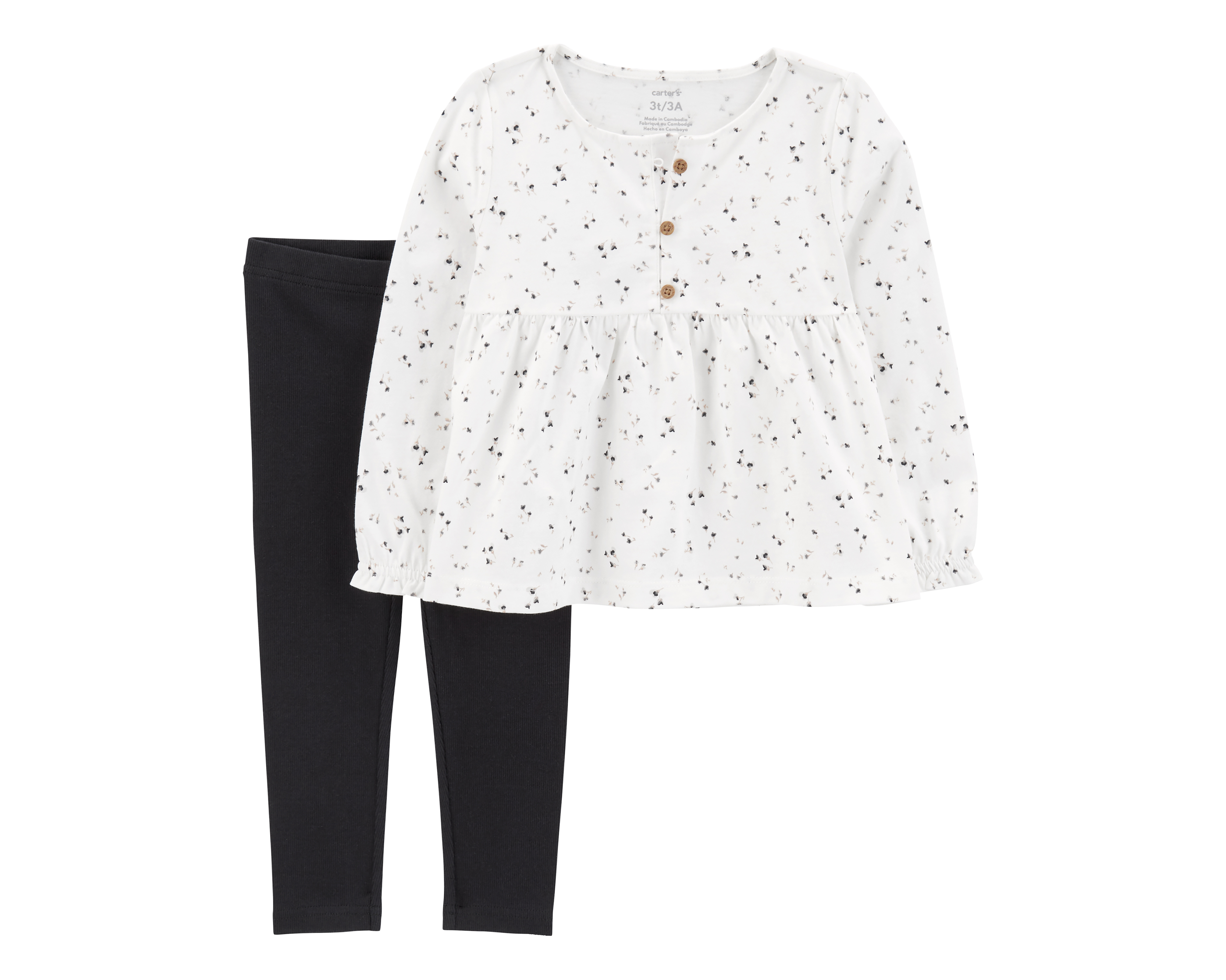 Foto 1 | Foto 1 | Leggins y Playera de Algodón para Niña Carter's