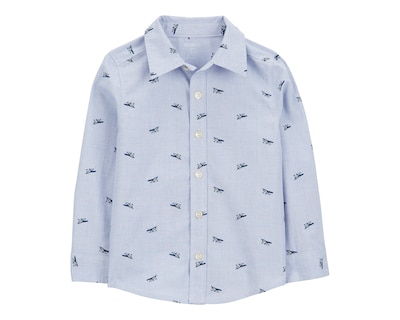 Foto 1 | Foto 1 | Camisa para Bebé Niño Oshkosh de Algodón Azul