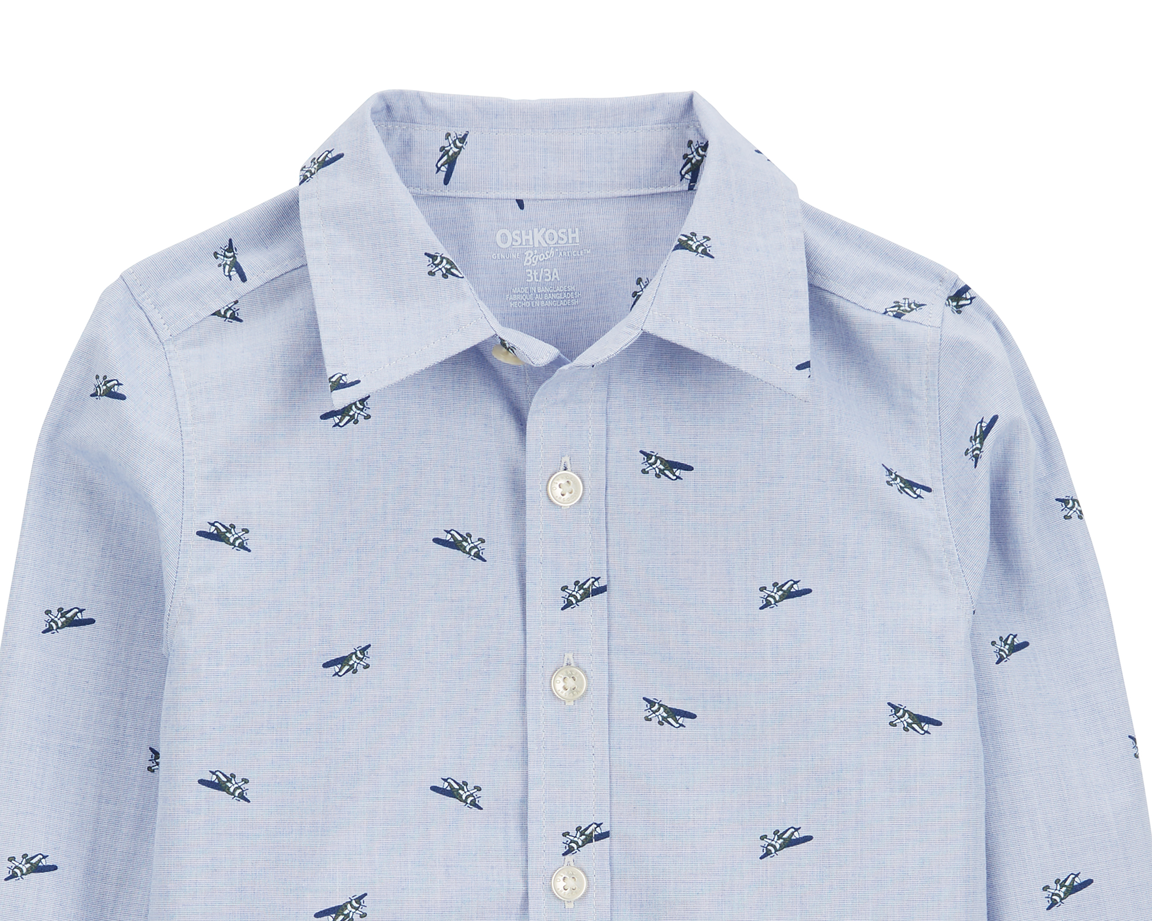 Foto 2 | Foto 2 | Camisa para Bebé Niño Oshkosh de Algodón Azul