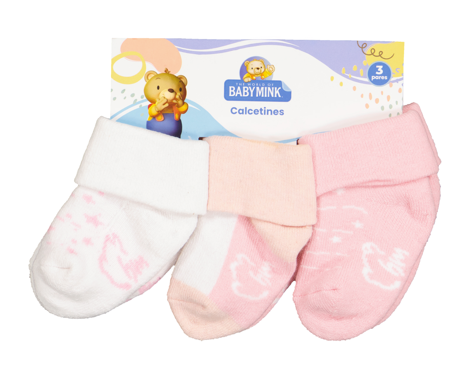 Foto 4 pulgar | Foto 3 | Calcetines para Bebé Niña Baby Mink 3 Pares