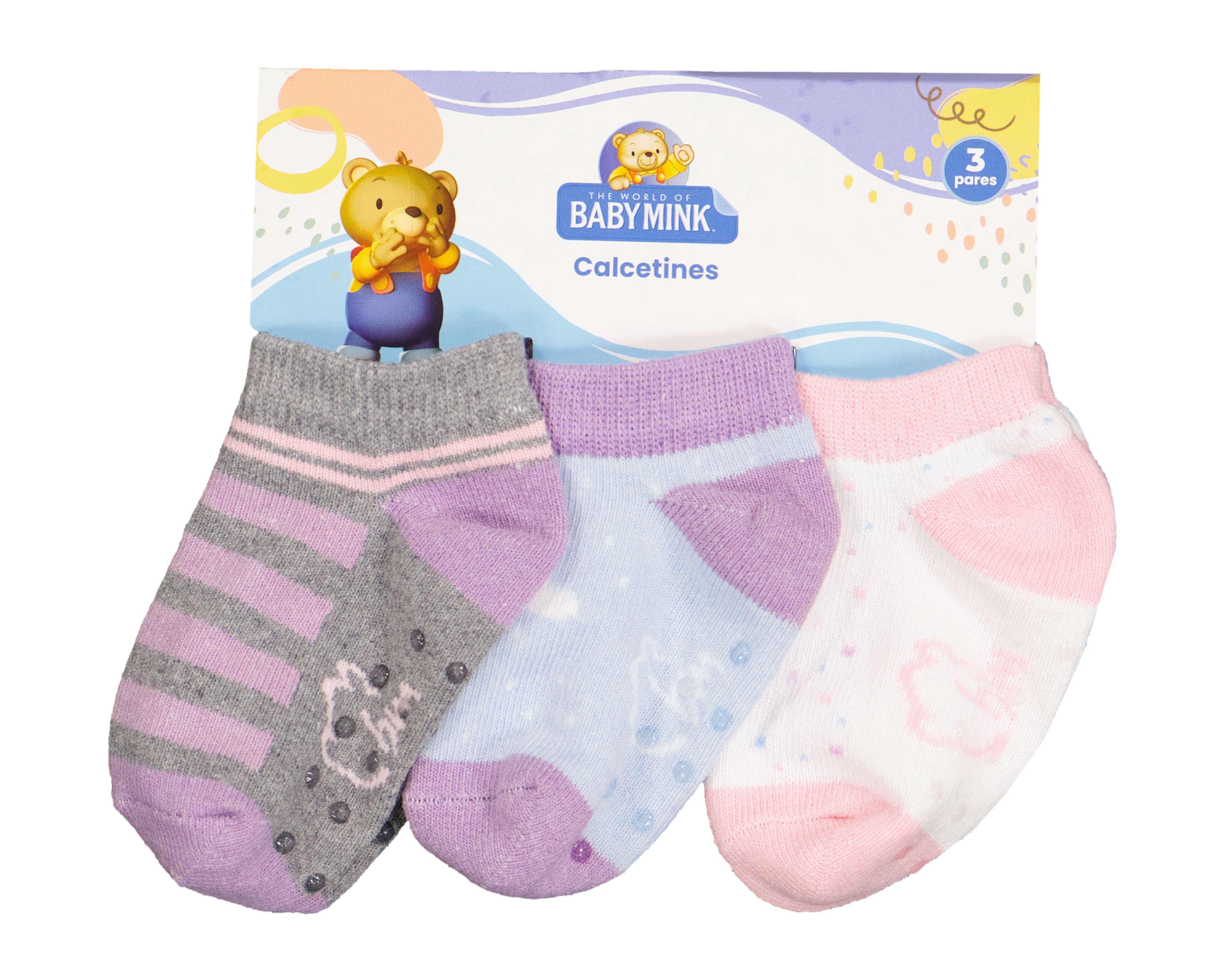 Foto 4 pulgar | Foto 3 | Calcetines para Bebé Niña Baby Mink 3 Pares