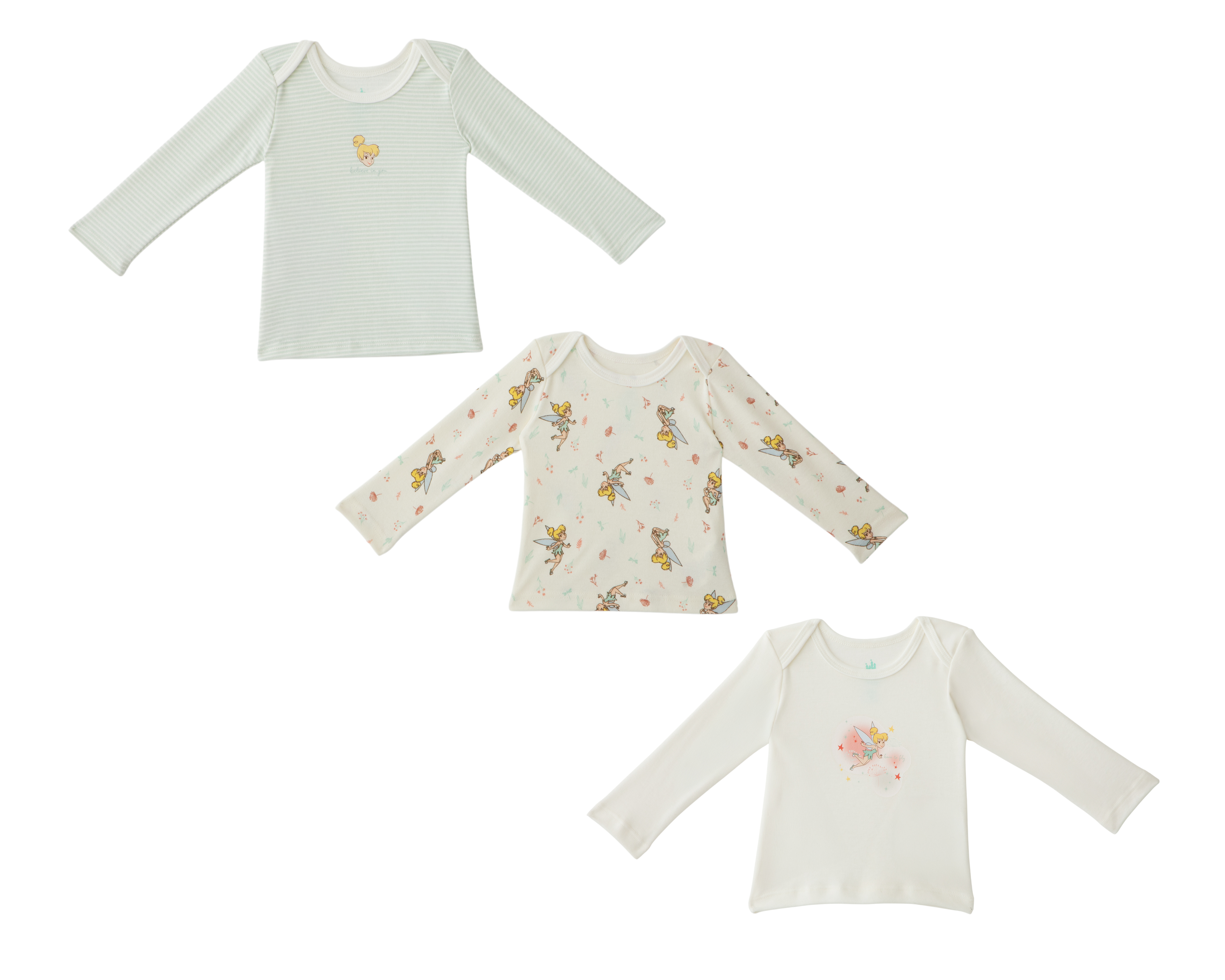 Playera para Bebé Niña Disney Campanita 3 Piezas